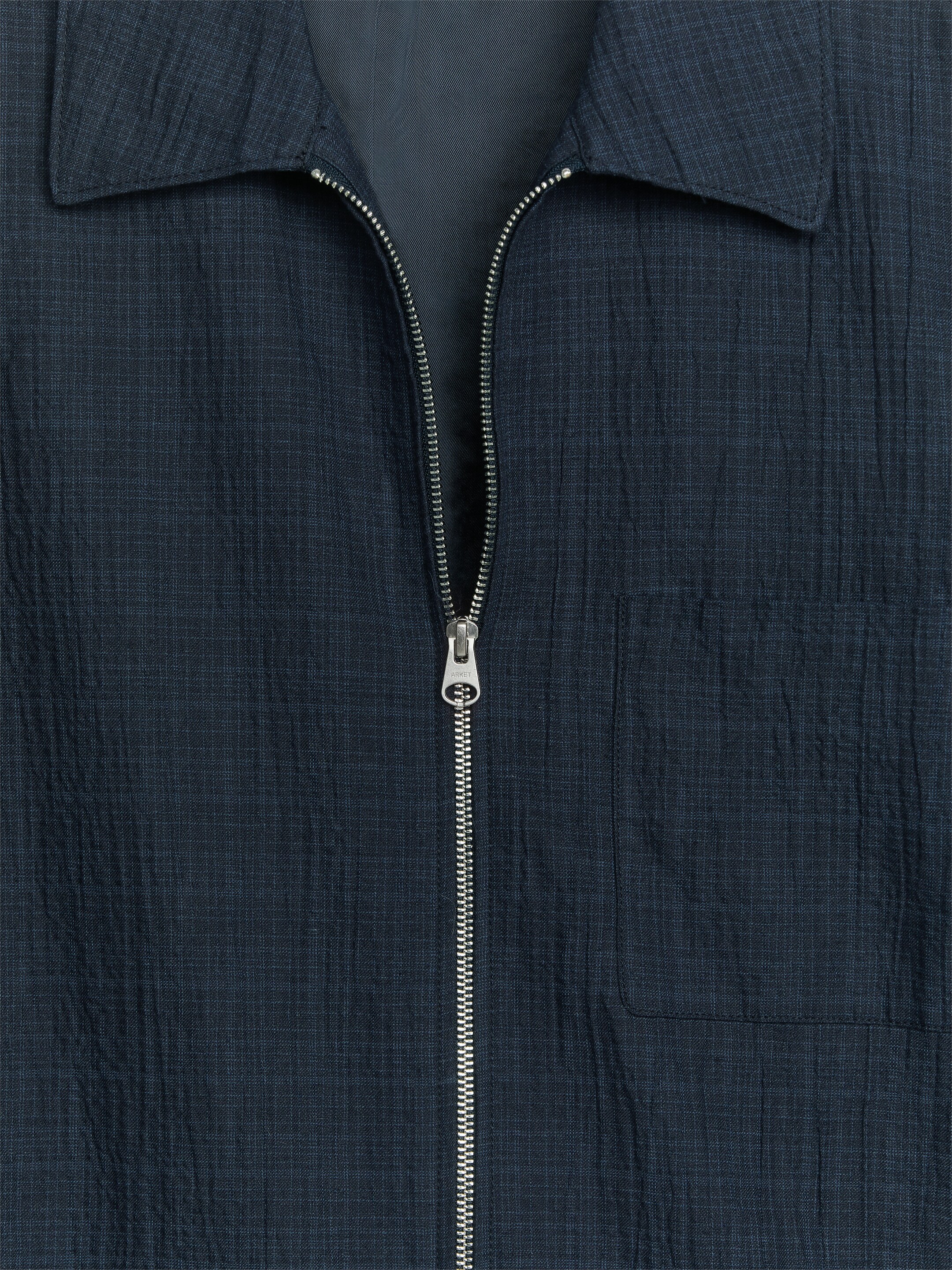 Grotere afbeelding bekijken: Seersucker Jacket - Dark Blue - HEREN | H&M BE 6