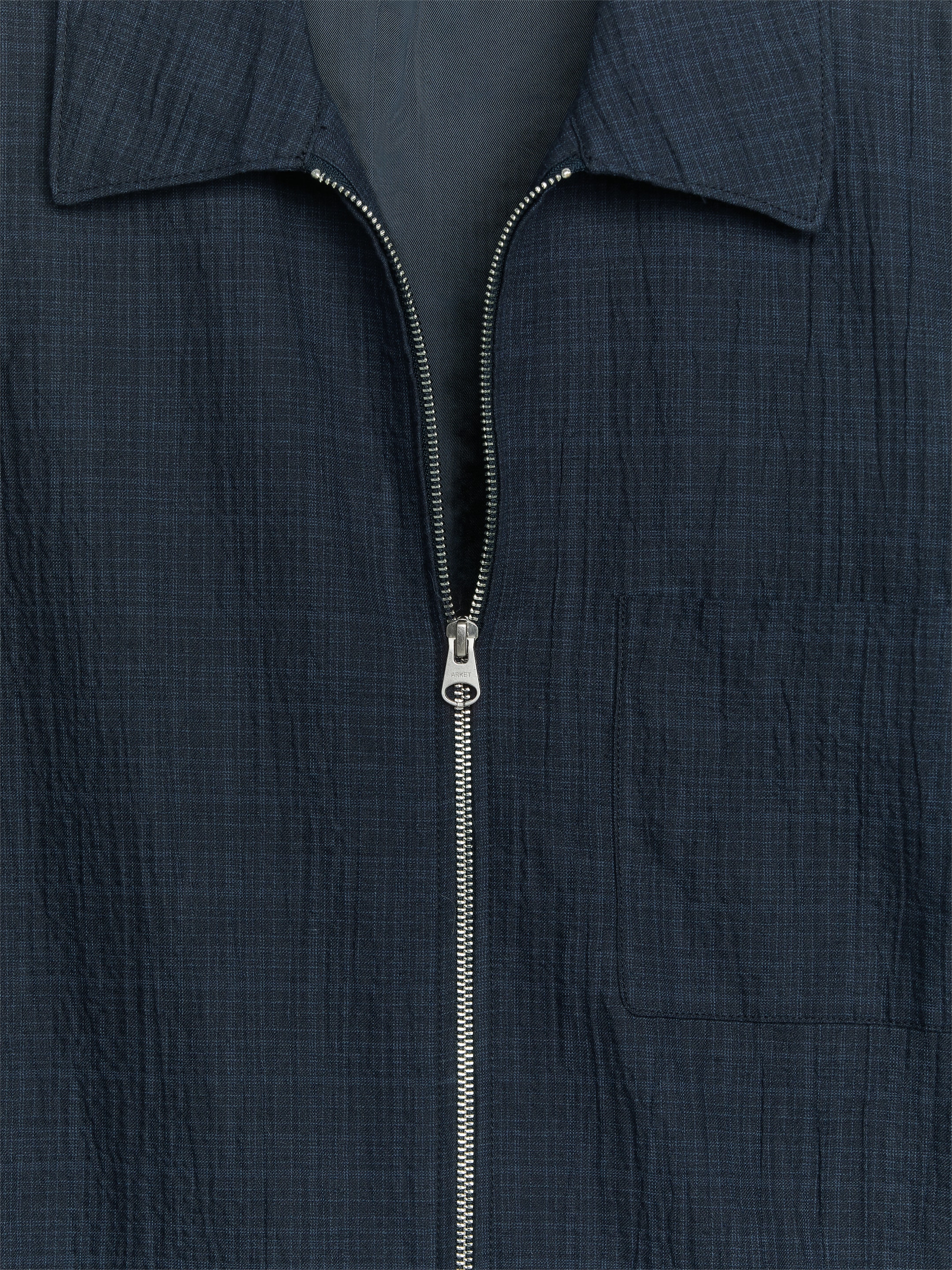 Seersucker Jacket - Dark Blue - Regular fit - Men - StillMedia/DescriptiveDetail - 8