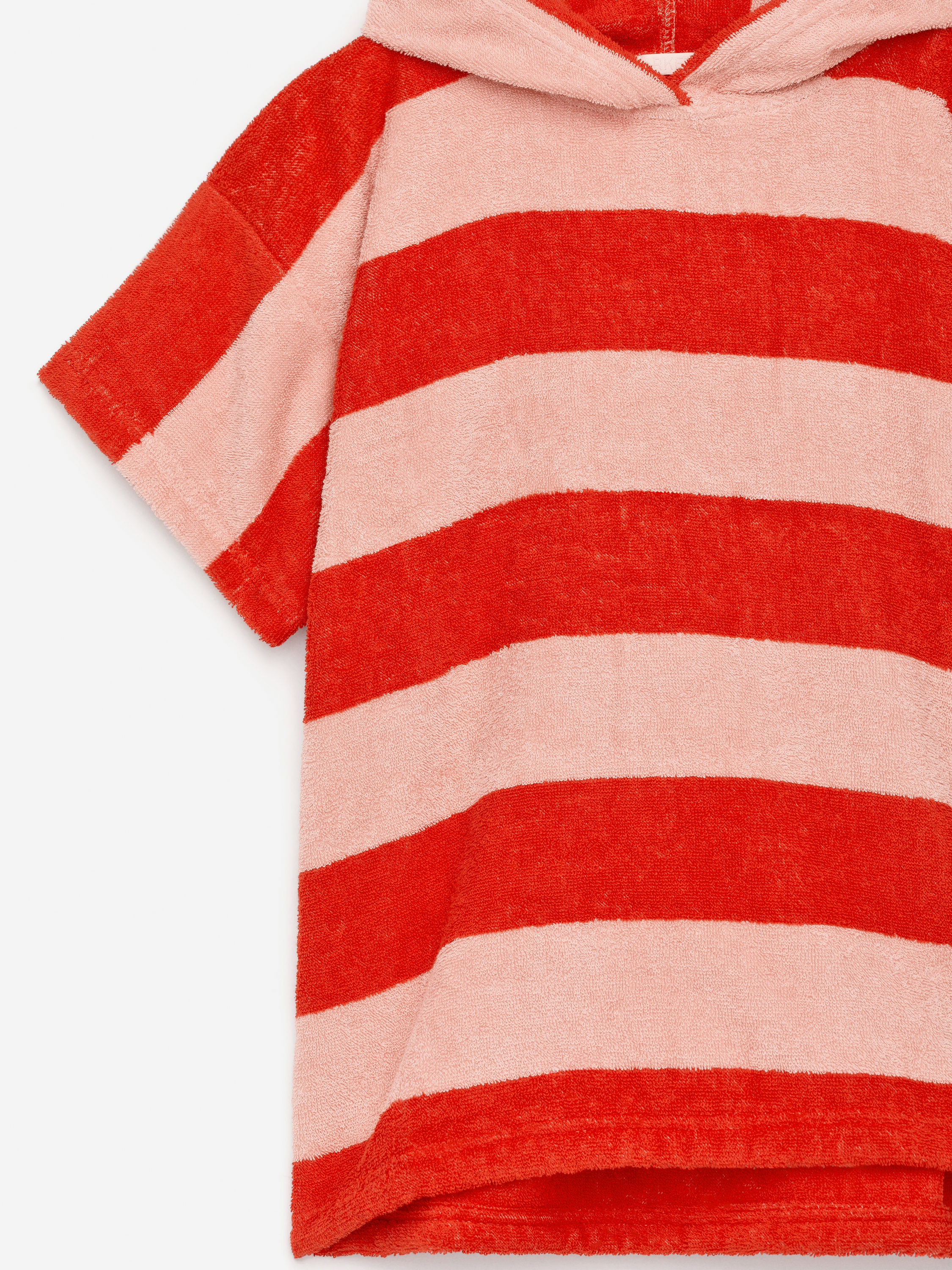 Hooded Towel T-Shirt - Pink/Red - Oversized - Children - StillMedia/DescriptiveDetail - 3