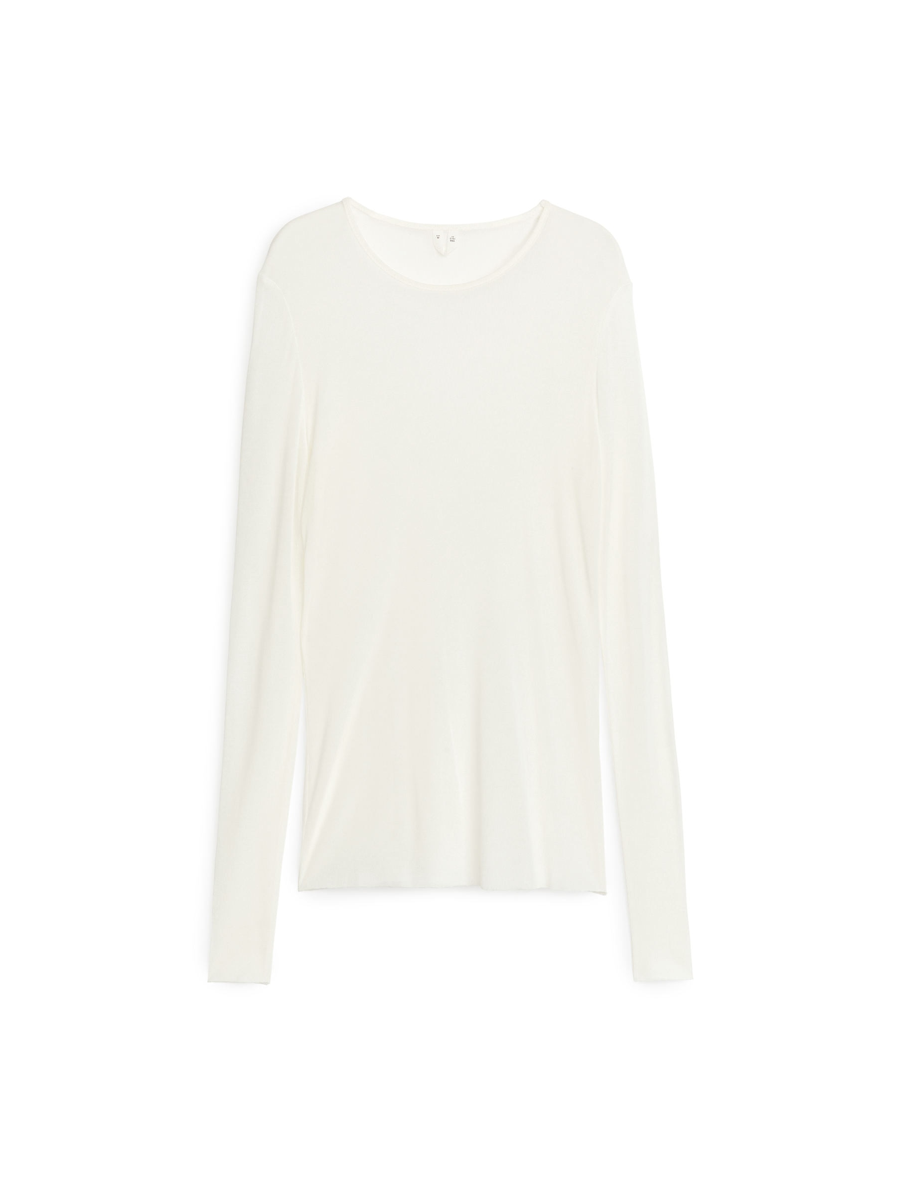 Maglia in seta con lavorazione a coste-#F4F3E9-6079