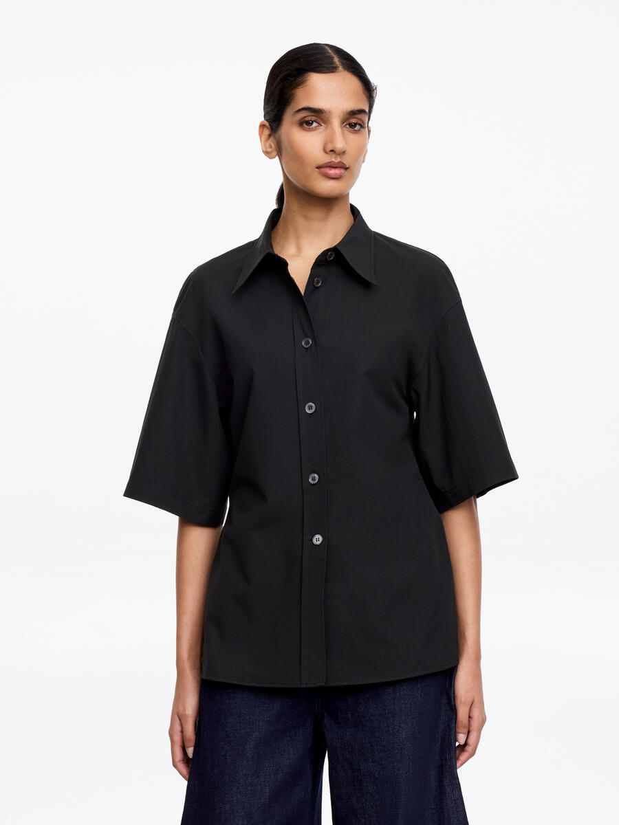 ARKET Women's  Short-Sleeve Shirt Black,  size S