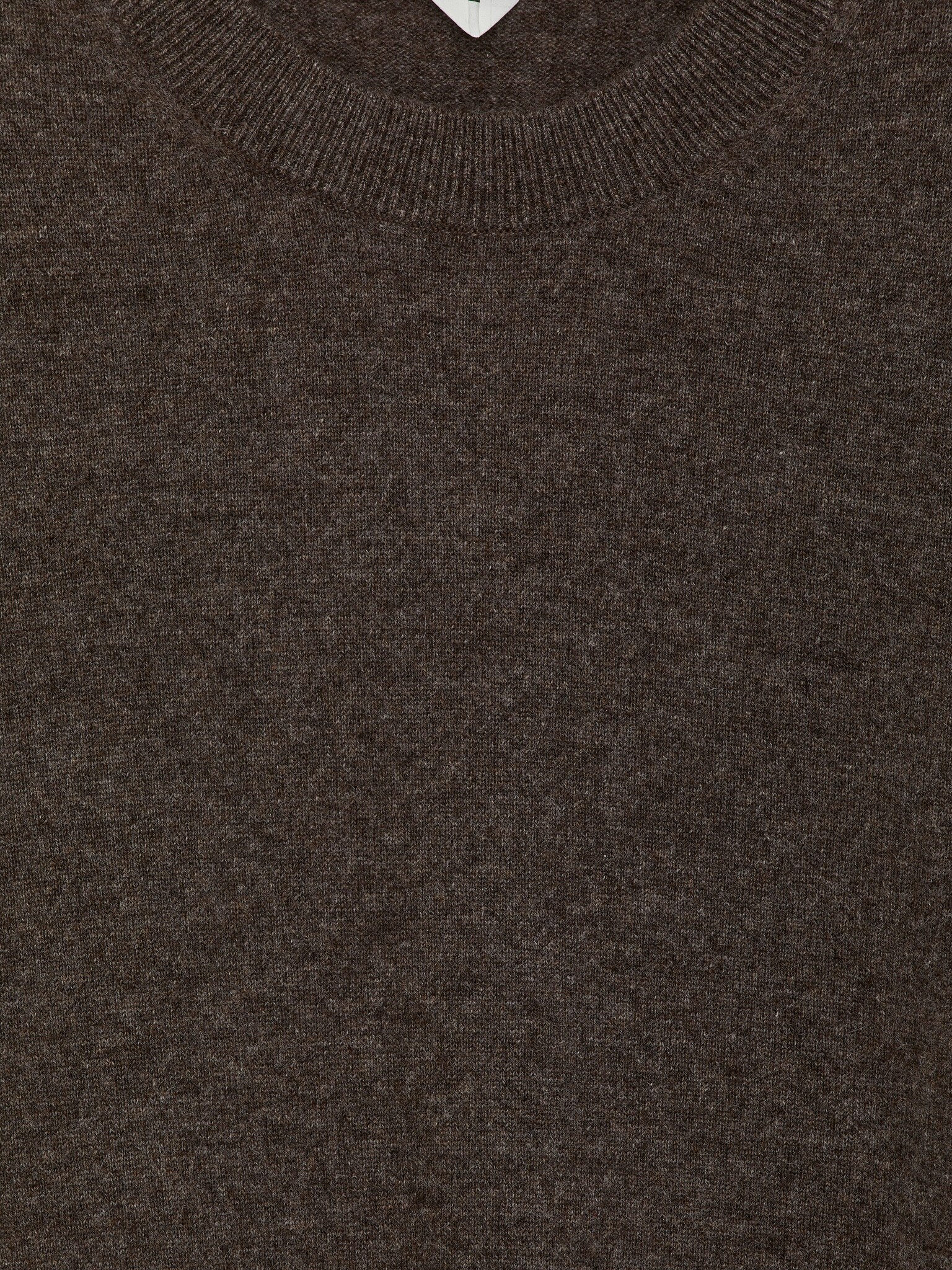 Pull à col rond en cachemire - Marron/Beige chiné/Bleu foncé - 5