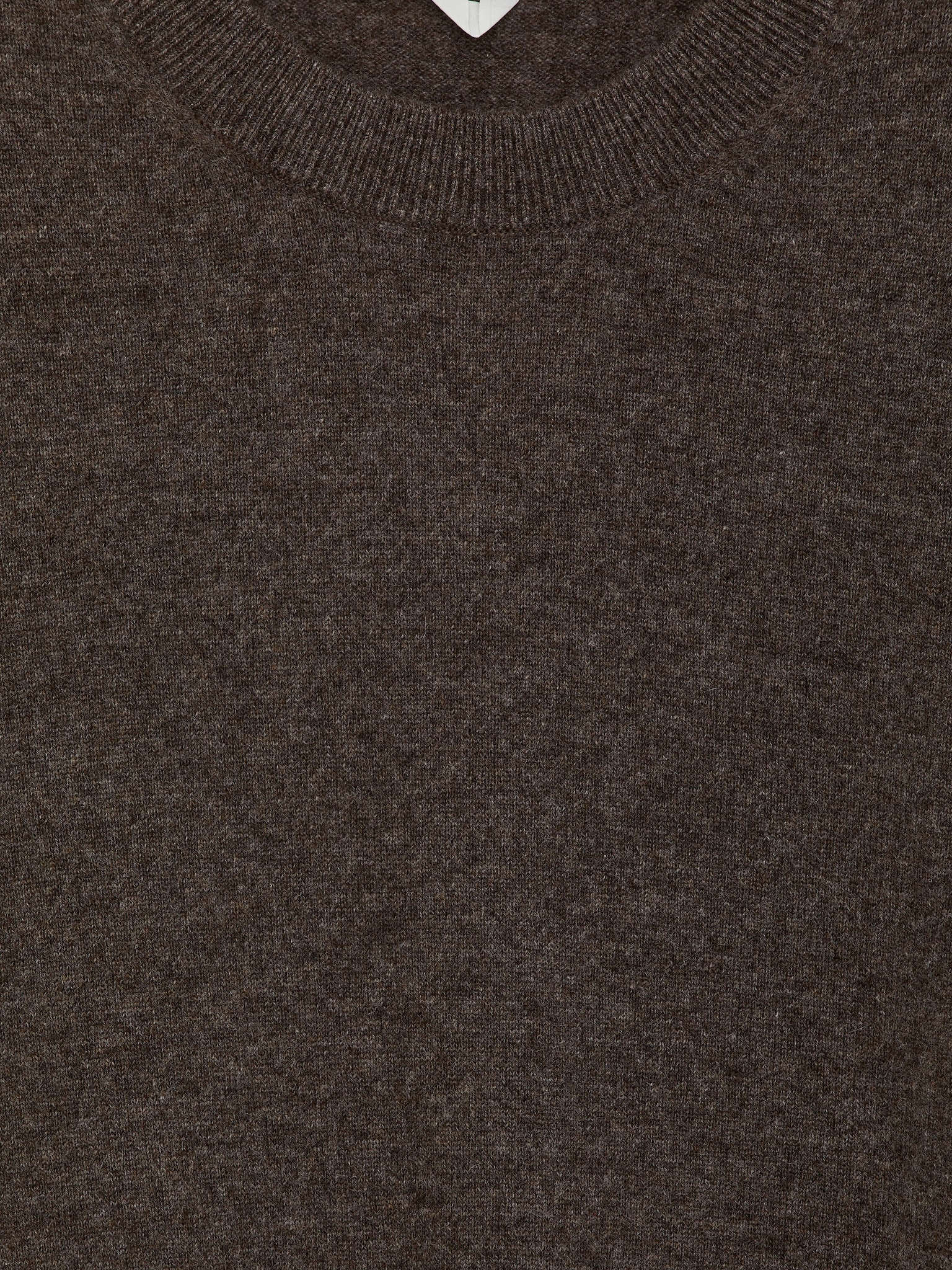 Pull à col rond en cachemire - Marron/Bleu foncé/Beige chiné - 5