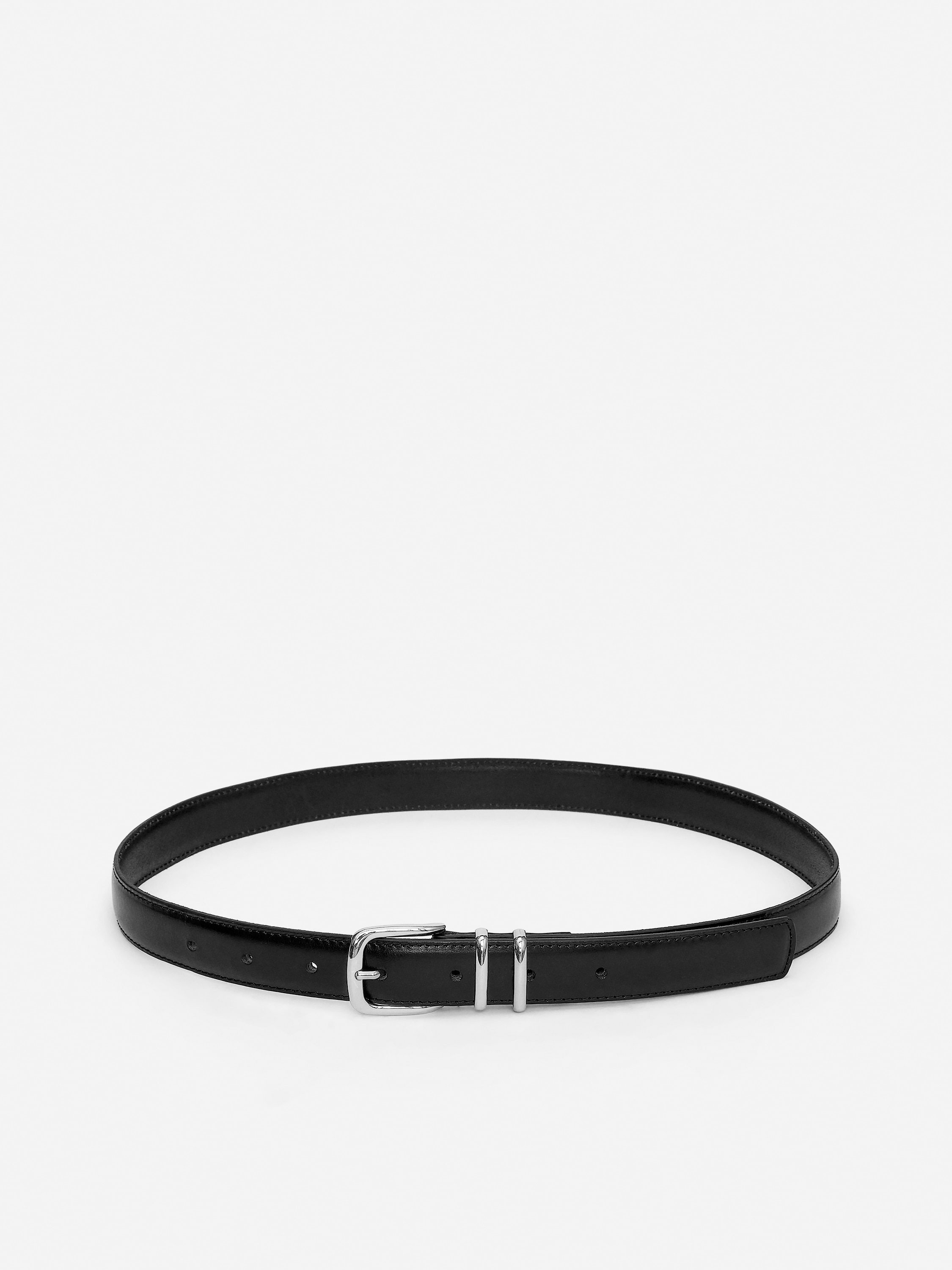 Leather Belt - Fekete/Fekete