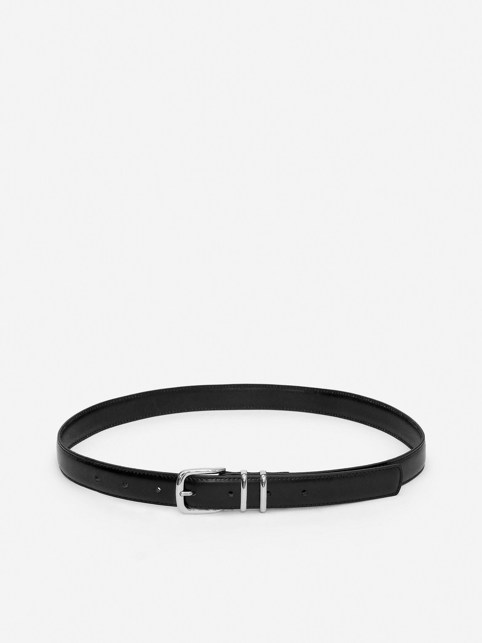 Ceinture en cuir - Noir/Noir