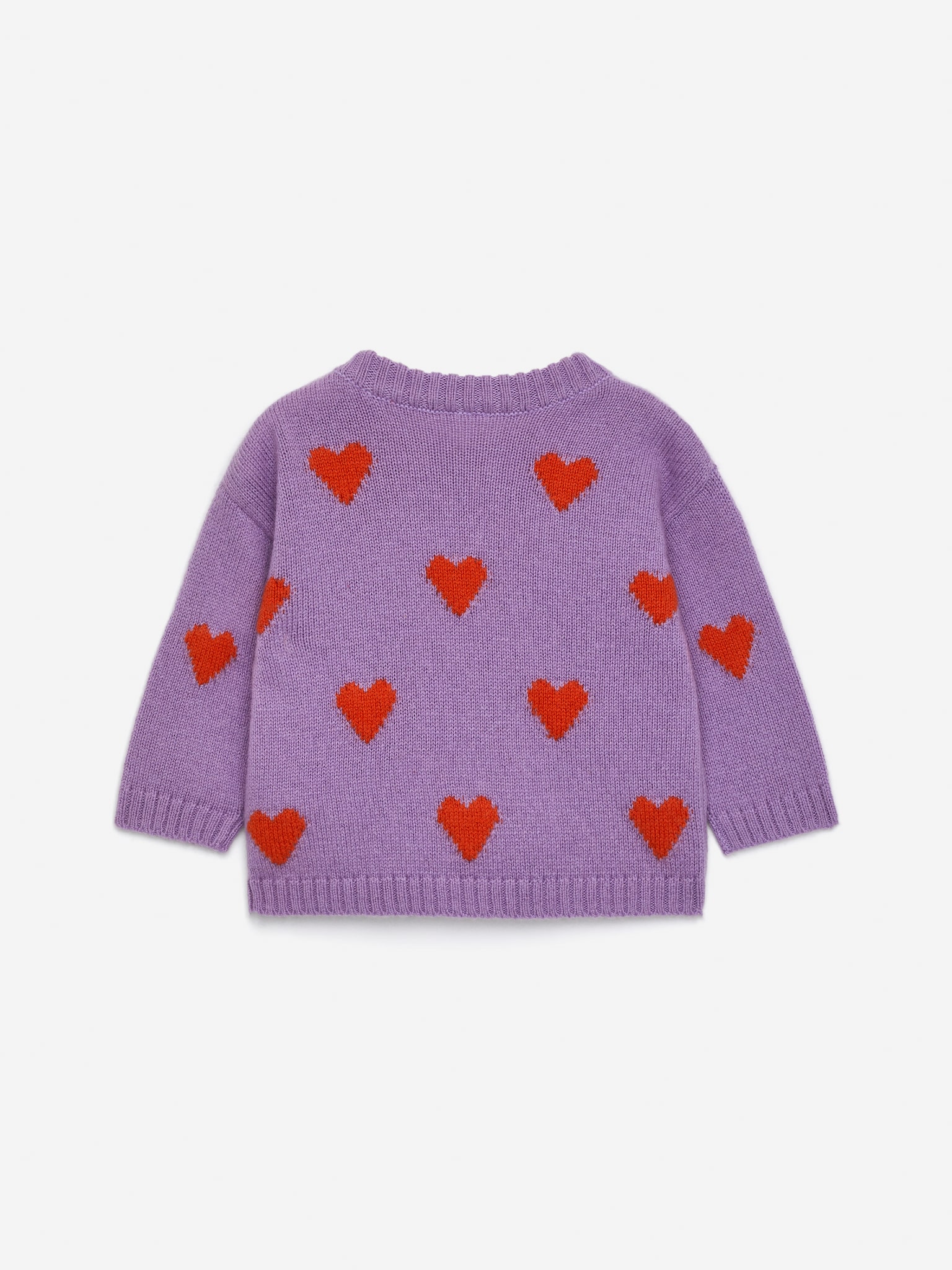 Pull en maille intarsia - Mauve/Rouge/Noir/Beige - 3