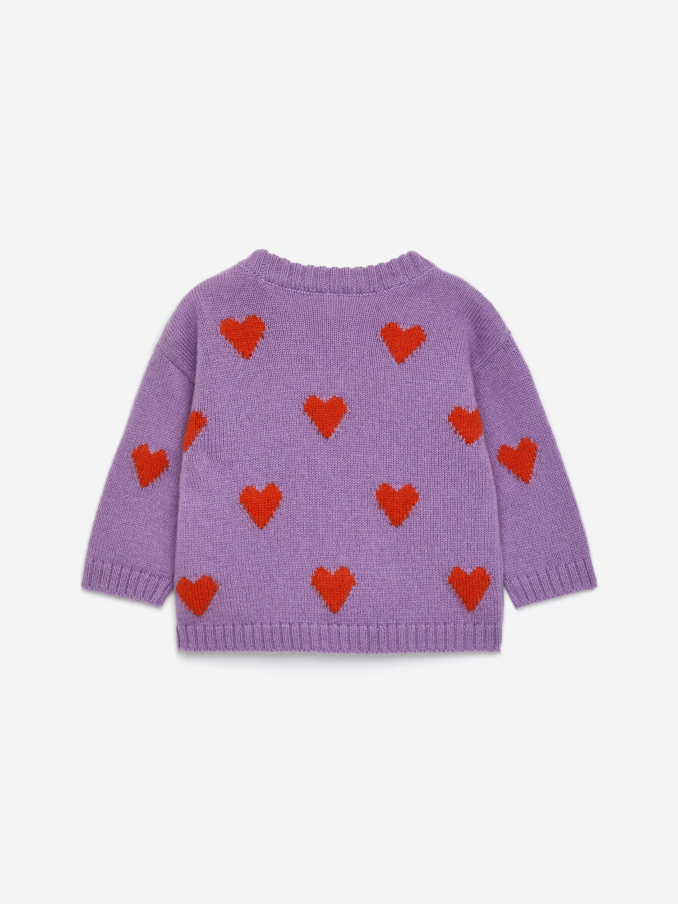 Intarsia Knitted Jumper - Lilac/Red - Regular fit - Children - StillMedia/DescriptiveStillLife - 2