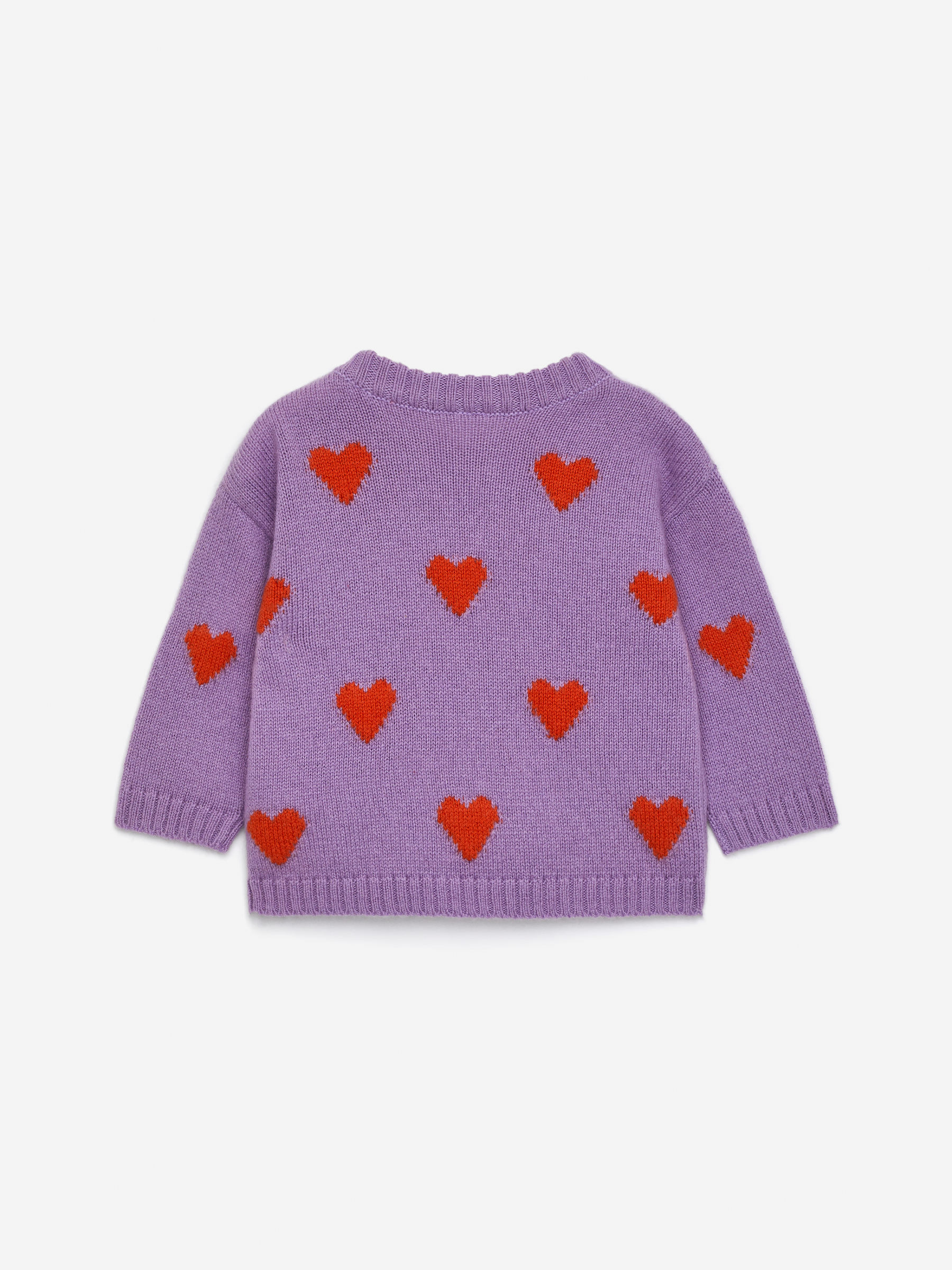 Intarsia Knitted Jumper - Lilac/Red - Regular fit - Children - StillMedia/DescriptiveStillLife - 2