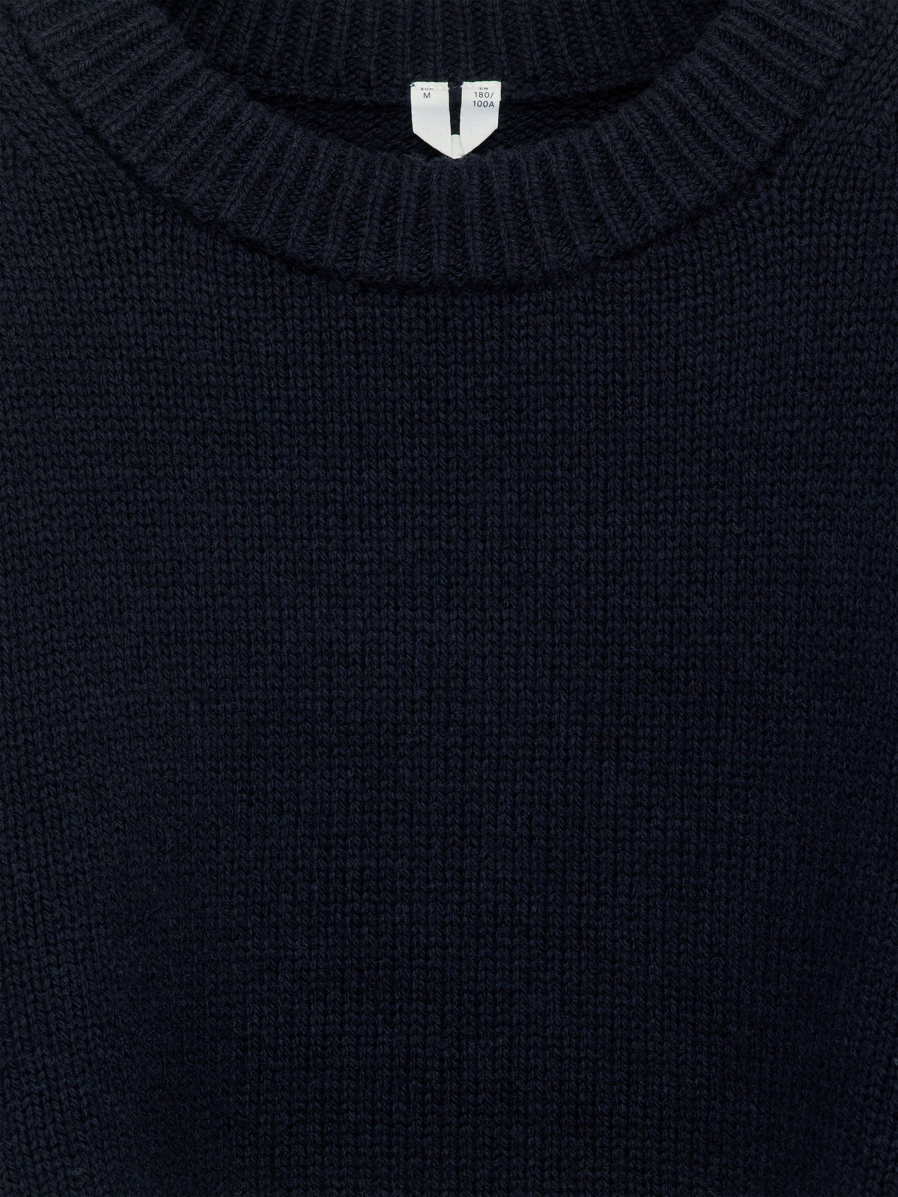 Heavy Knit Wool Jumper - Dark Blue - Relaxed fit - Men - StillMedia/DescriptiveDetail - 1
