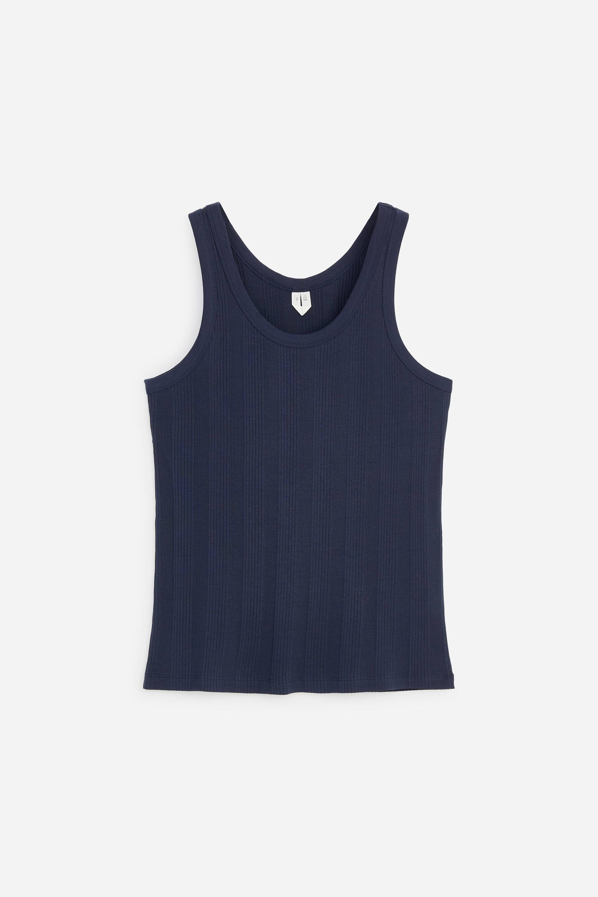 Visualizza l'immagine ingrandita: Geripptes Tanktop - Navy - DONNA | H&M CH 1