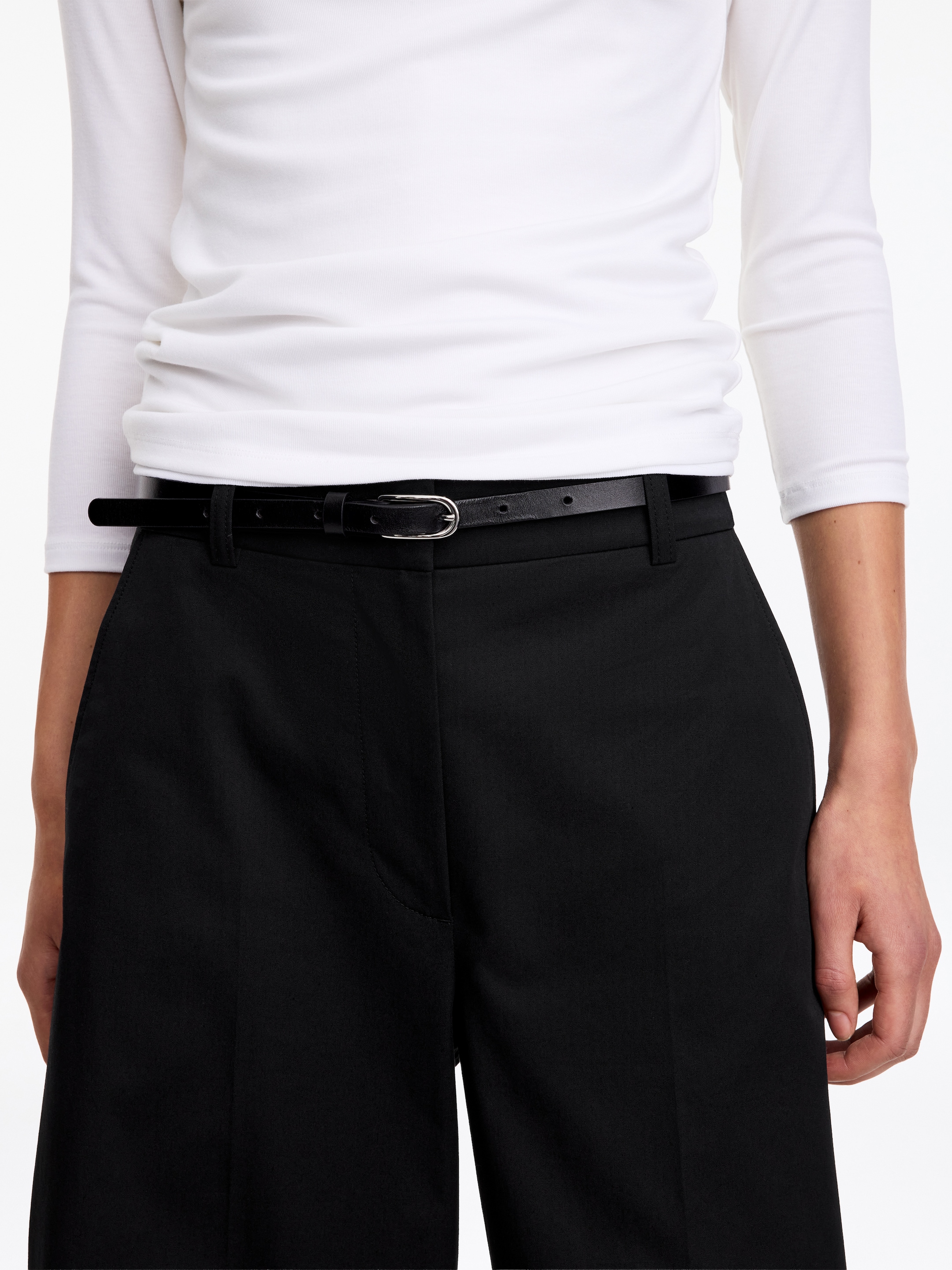 Pantalon chino taille haute - Noir - Regular fit - women - StillMedia/Lookbook - 8