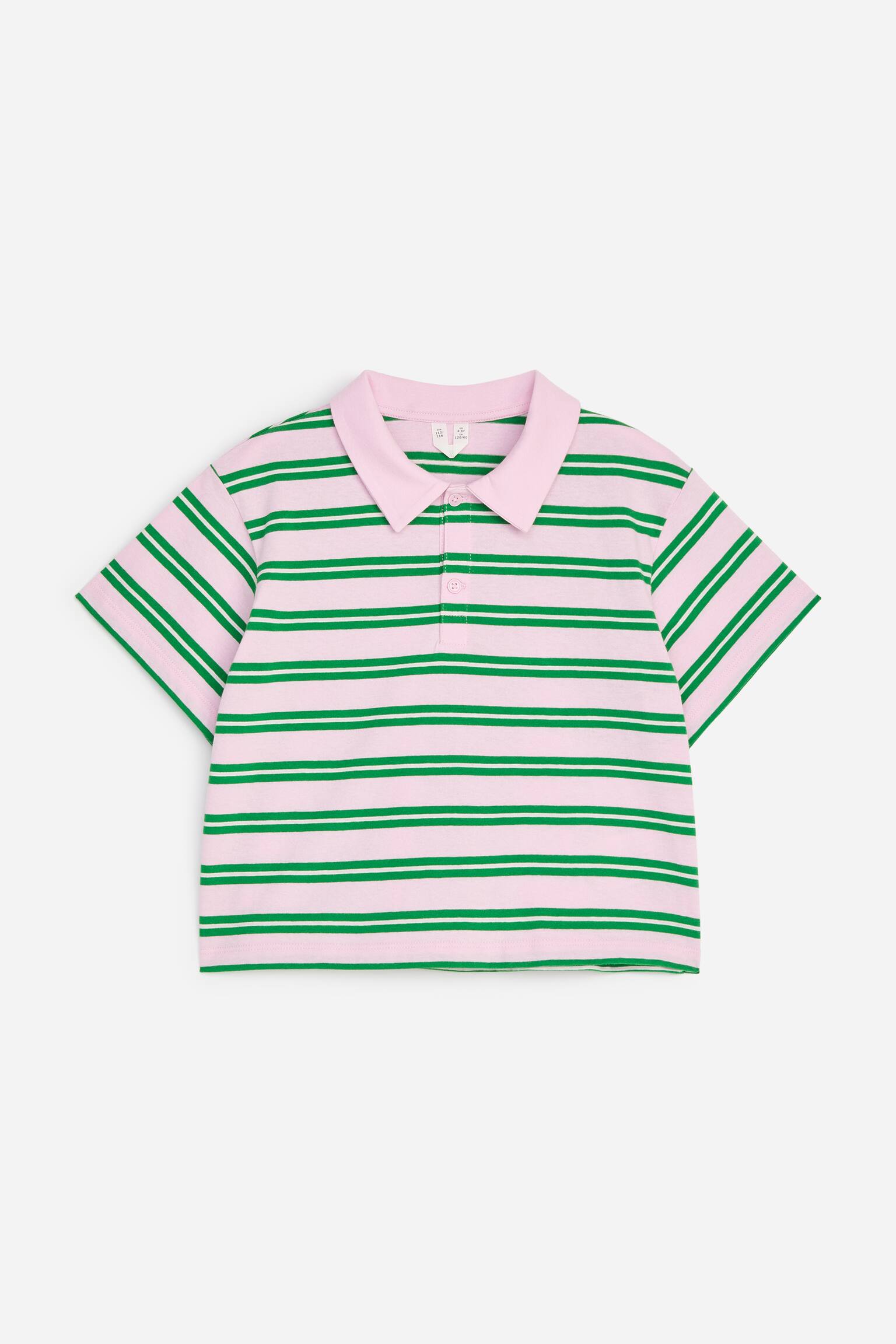 Lockeres Poloshirt - Rosa/Grün
