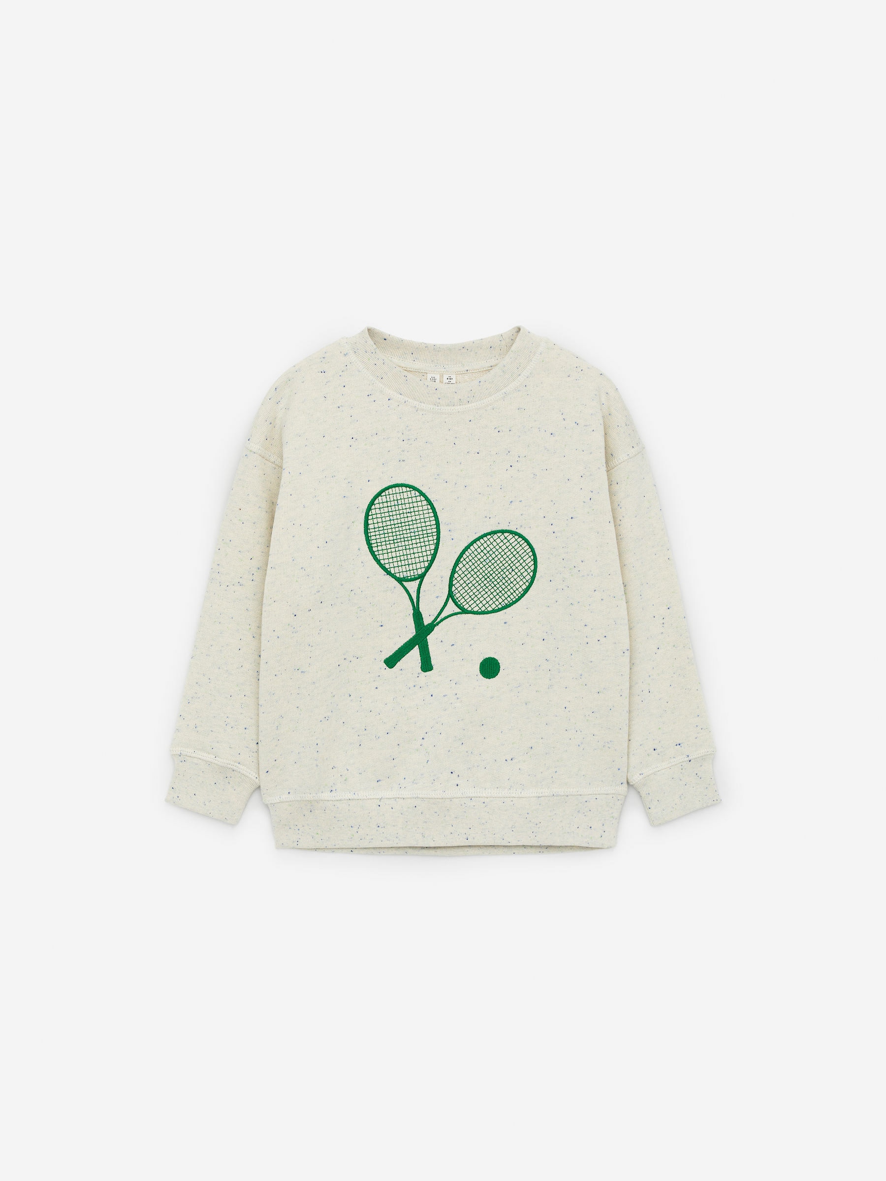 Sweatshirt mit Stickerei - Cremeweiß/Grün - Relaxed Fit - Kinder - StillMedia/DescriptiveStillLife - 1