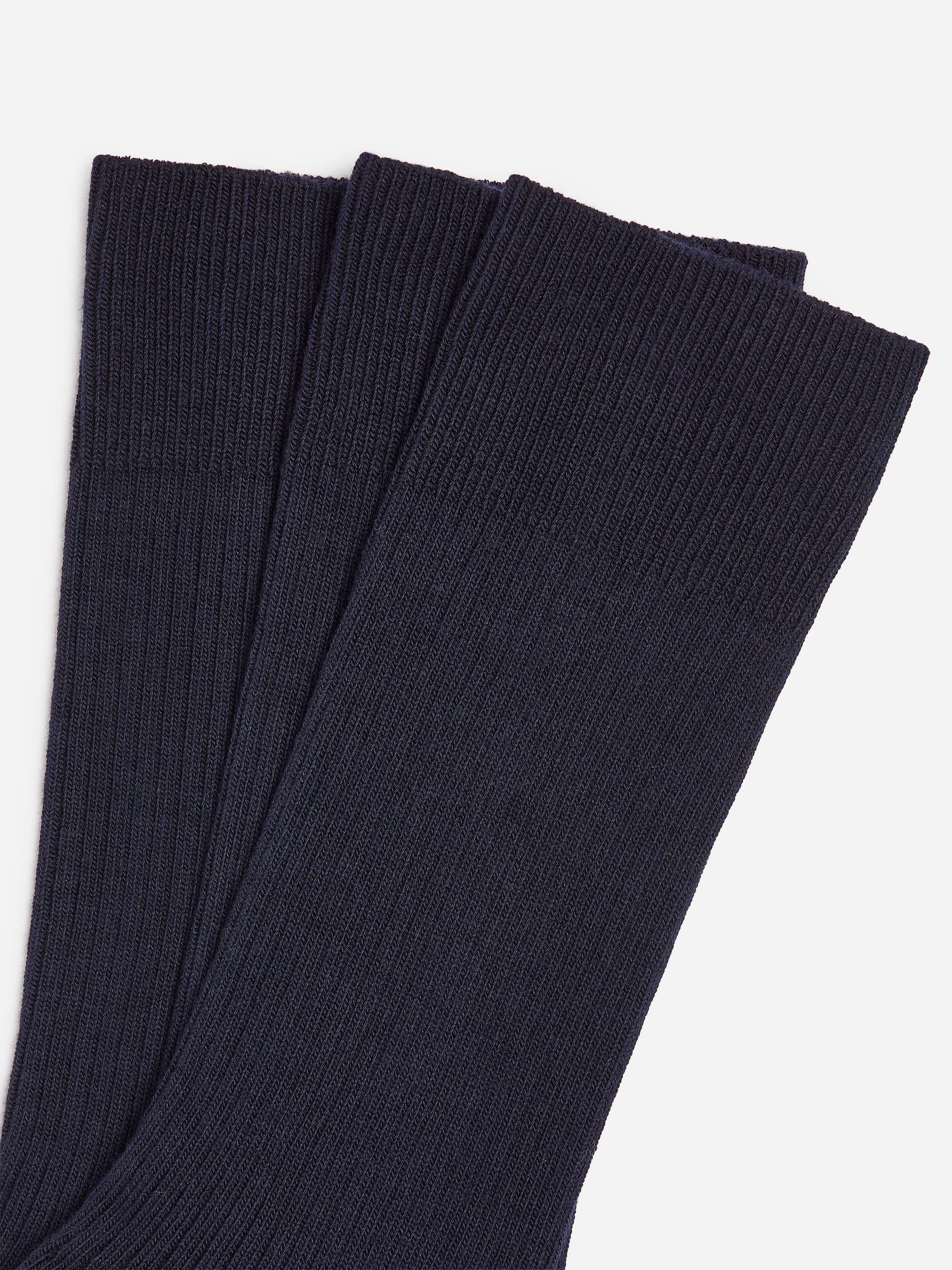 Chaussettes côtelées en coton Supima, 3 paires - Bleu - Homme - StillMedia/DescriptiveDetail - 3