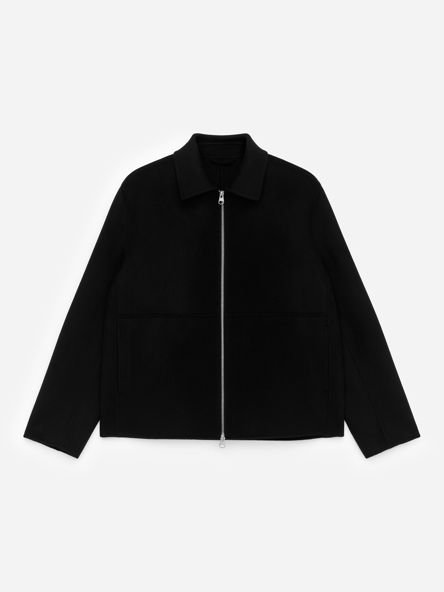 Doubleface-Jacke aus Wolle - Schwarz - 2