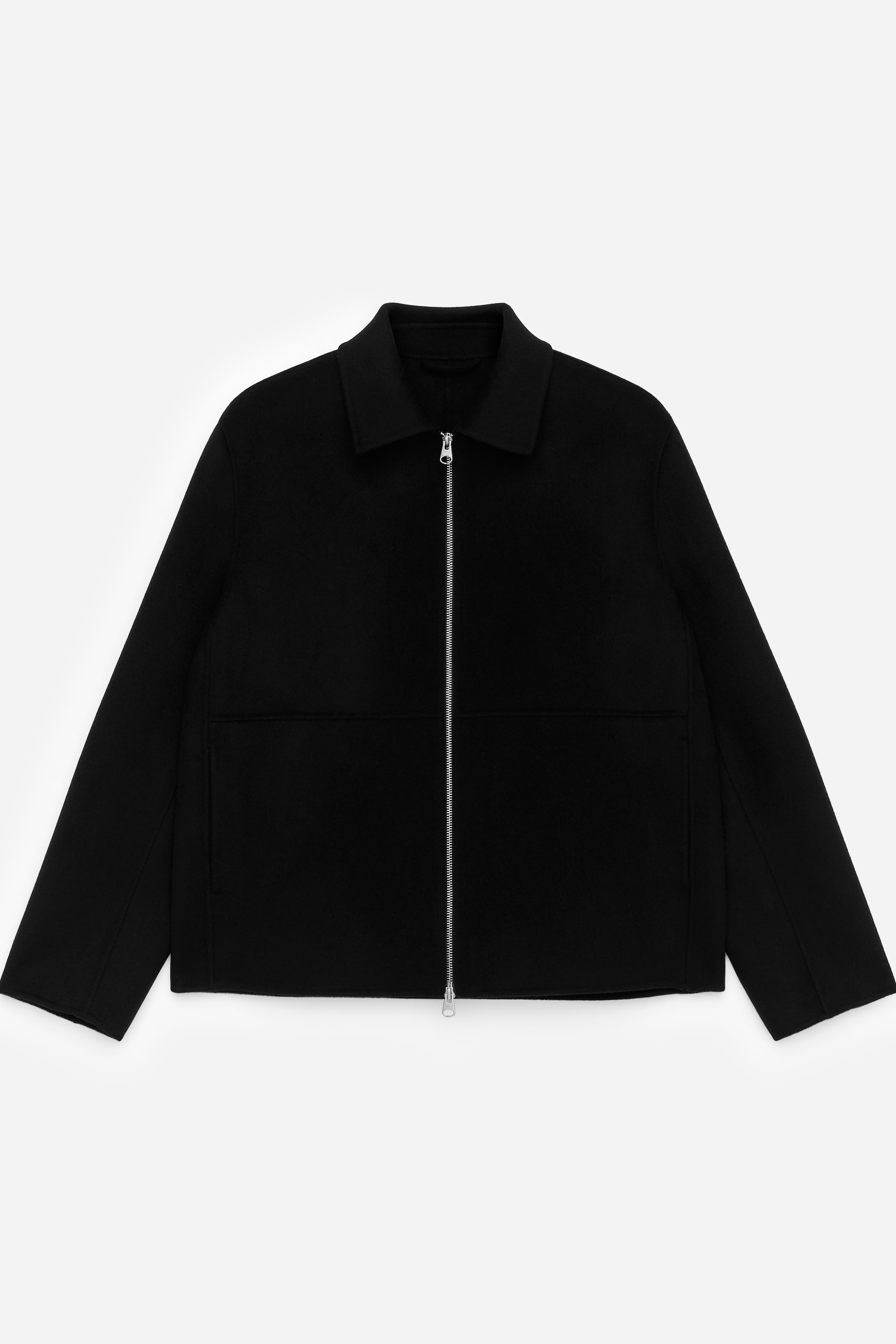 Näytä suurempi kuva: Doublé-villakangastakki - Musta - MIEHET | H&M FI 1