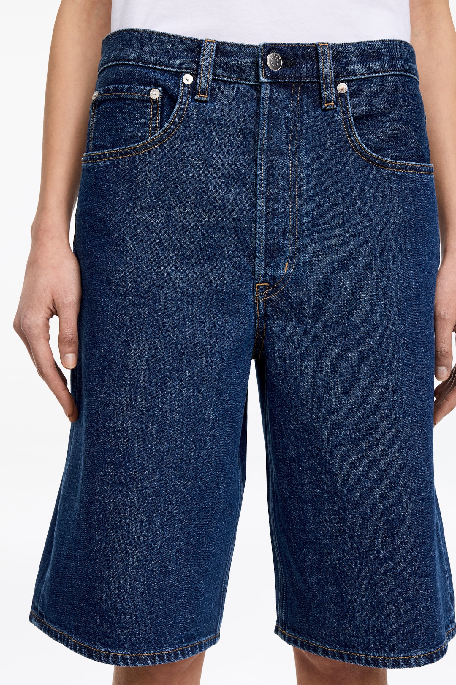 Lange Jeansshorts - Dunkelblau - 3