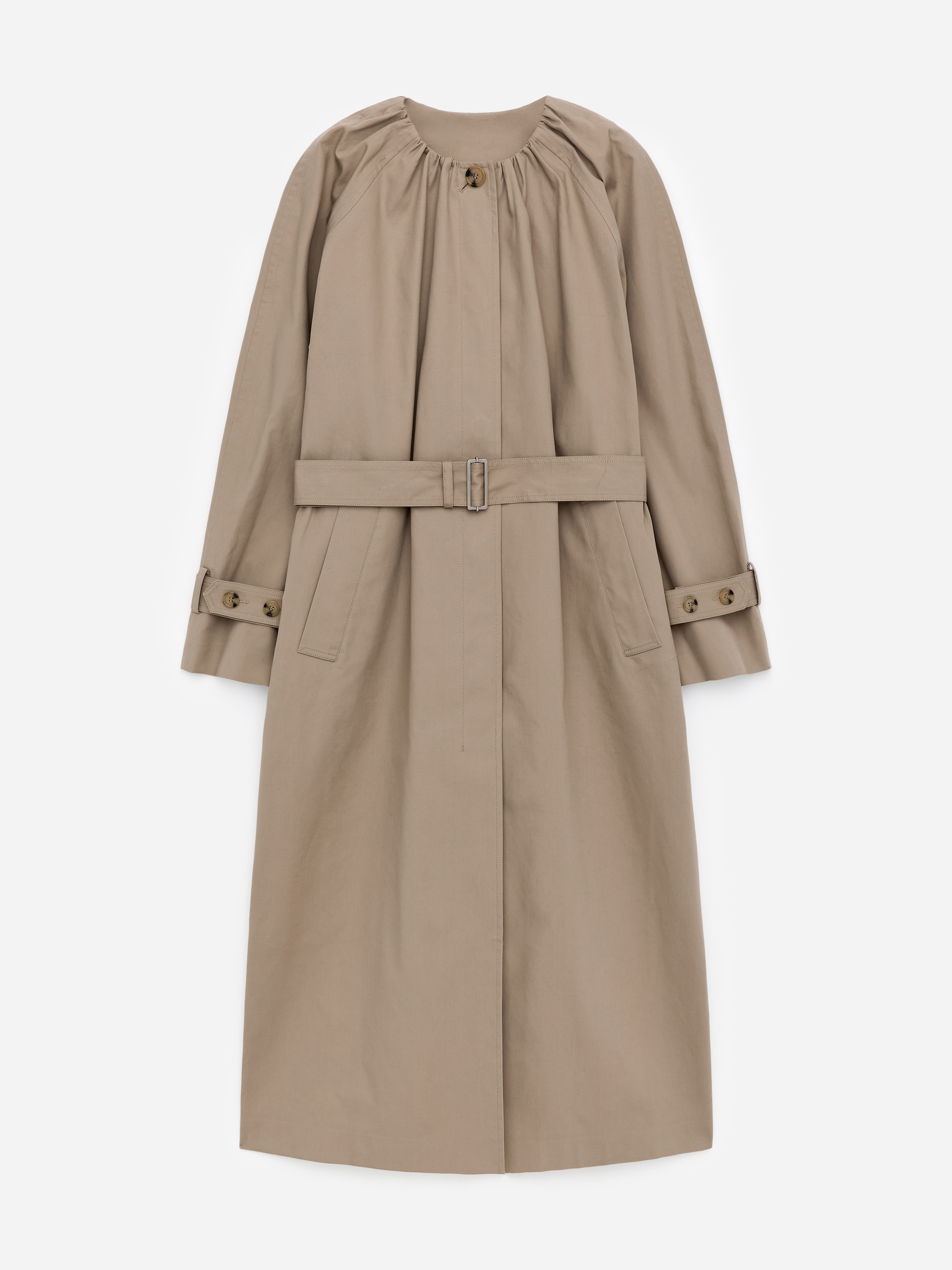 Cotton Coat-#8D8776-18033