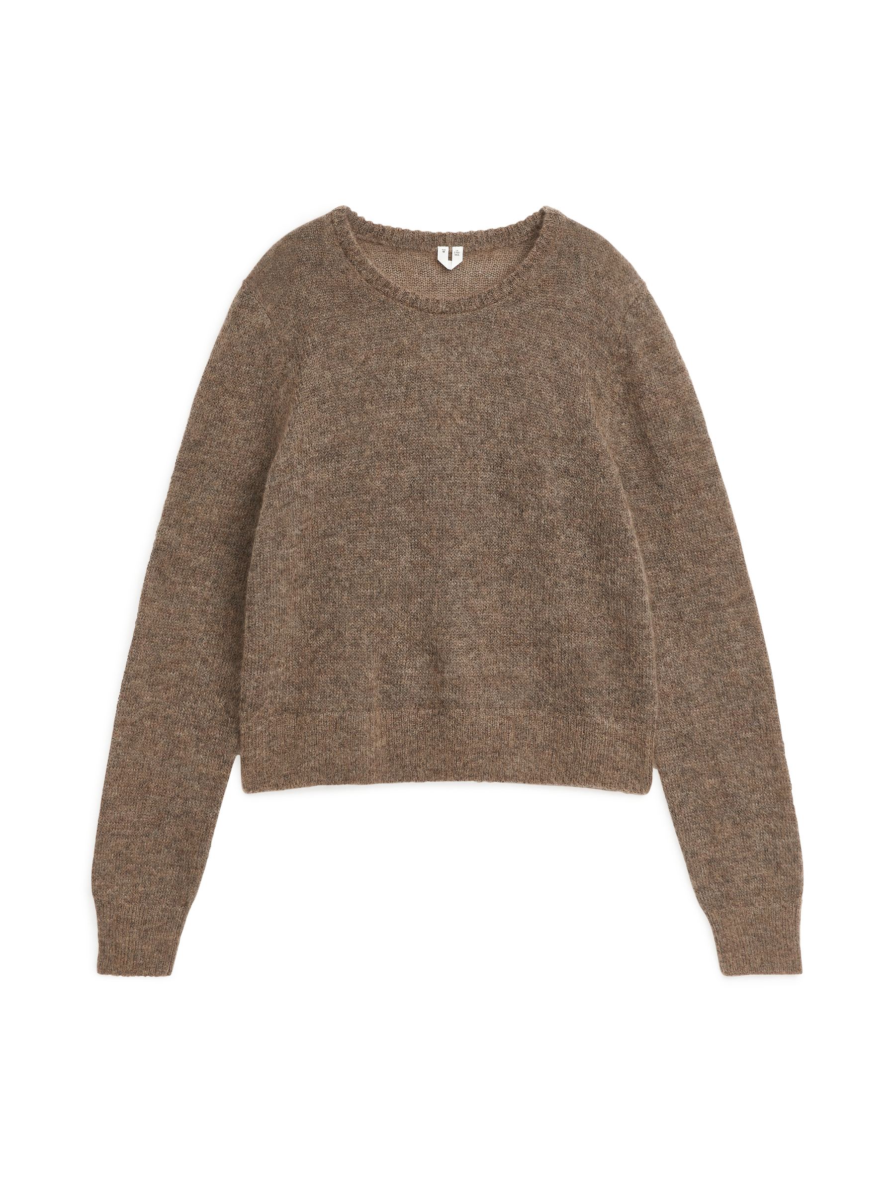 Mohair Blend Jumper-#8B7560-2562