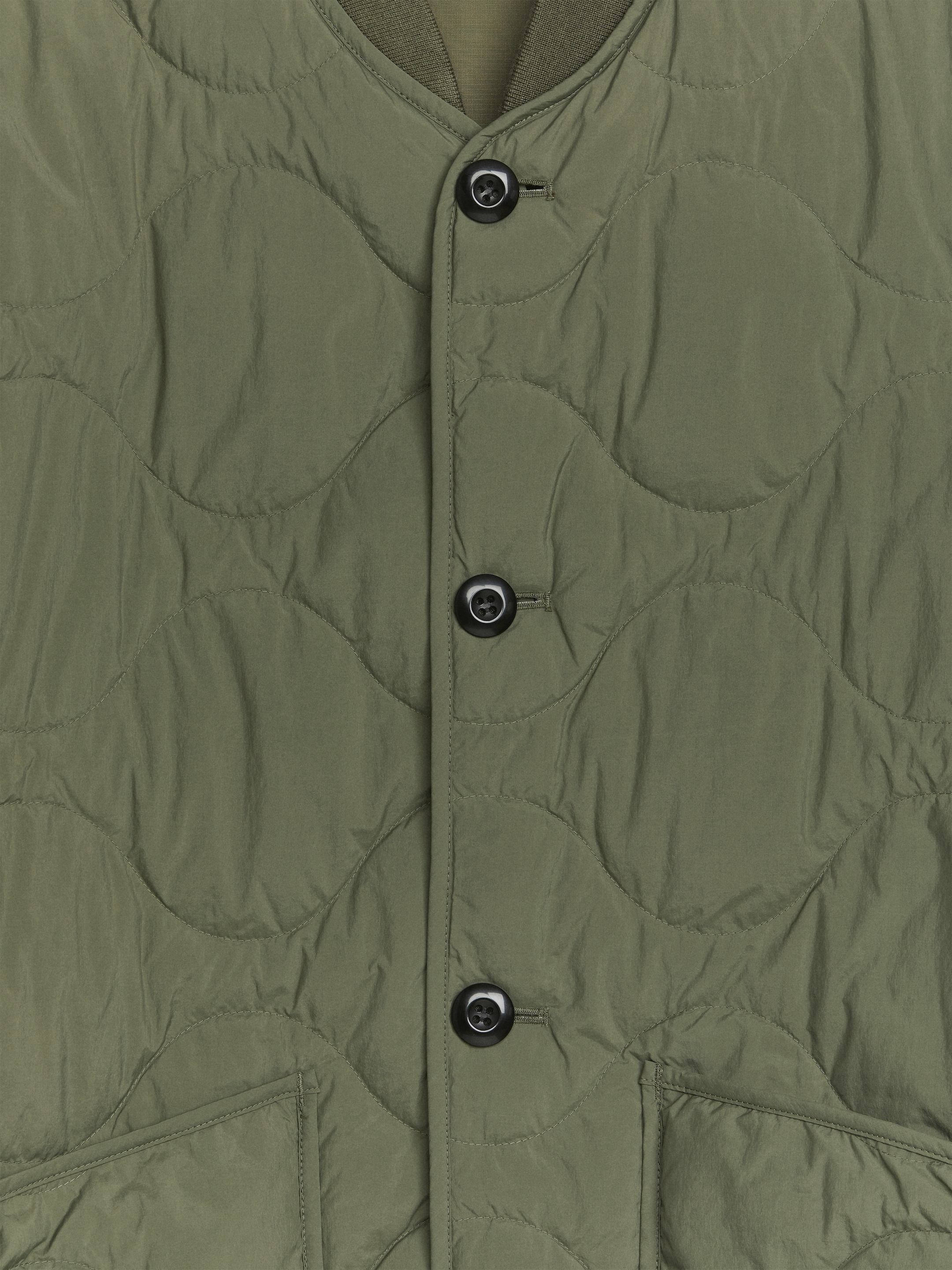 View larger image: Upcycled Down Liner Jacket - Green - Men | H&M GB 2