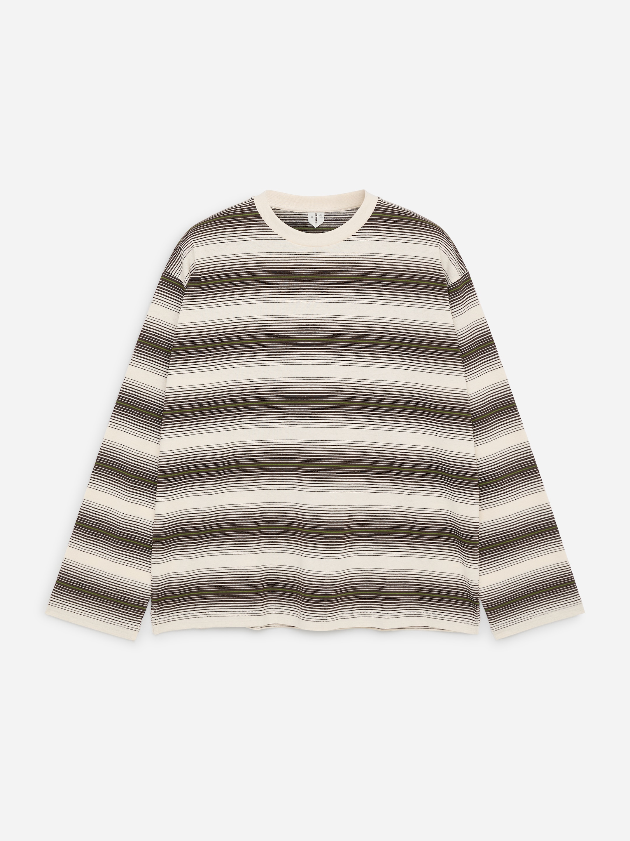 Relaxed Long-Sleeve T-Shirt - Brown/Striped - Relaxed fit - men - StillMedia/DescriptiveStillLife - 1