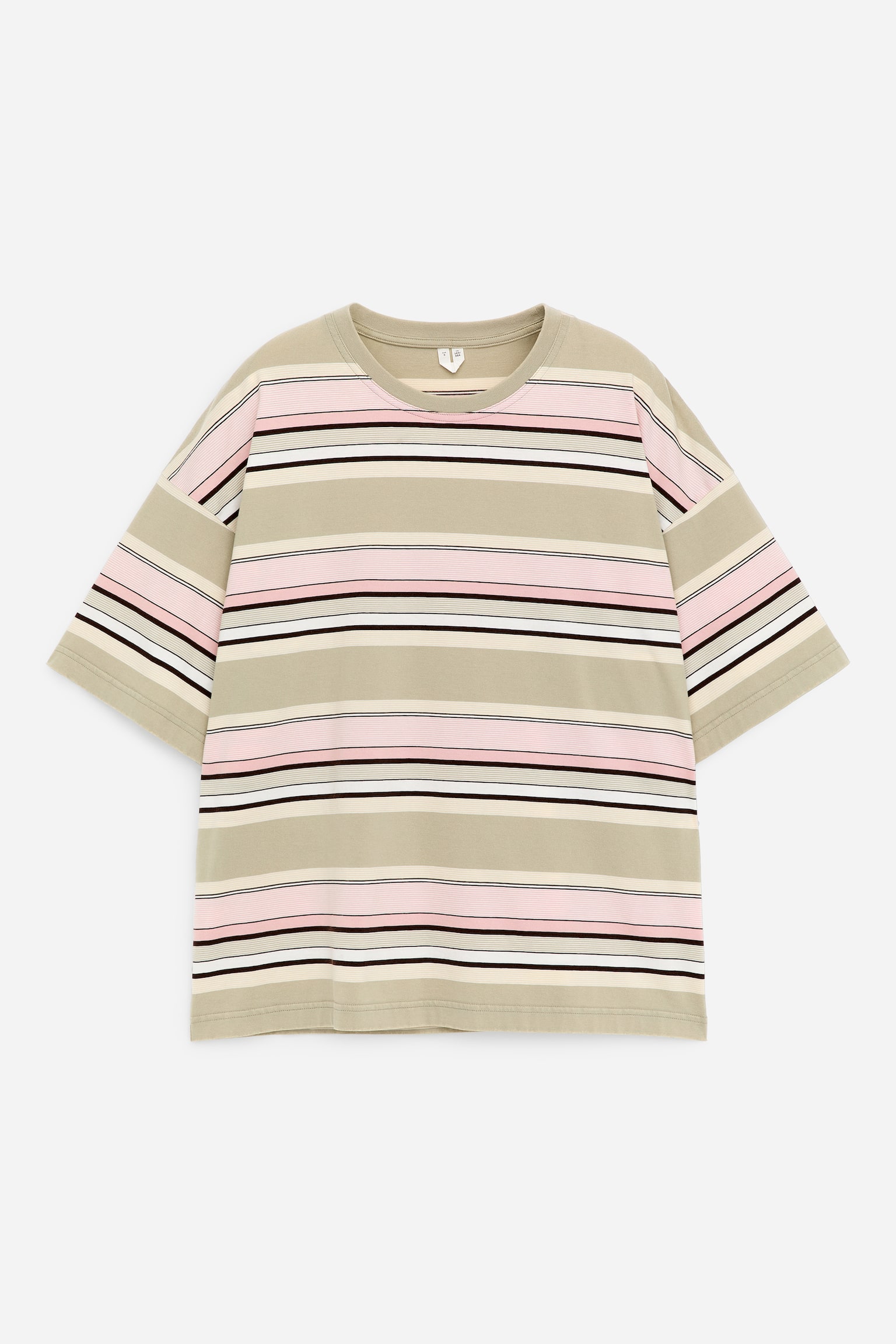 Camiseta oversize - Verde caqui/rosa/Blanco - 2