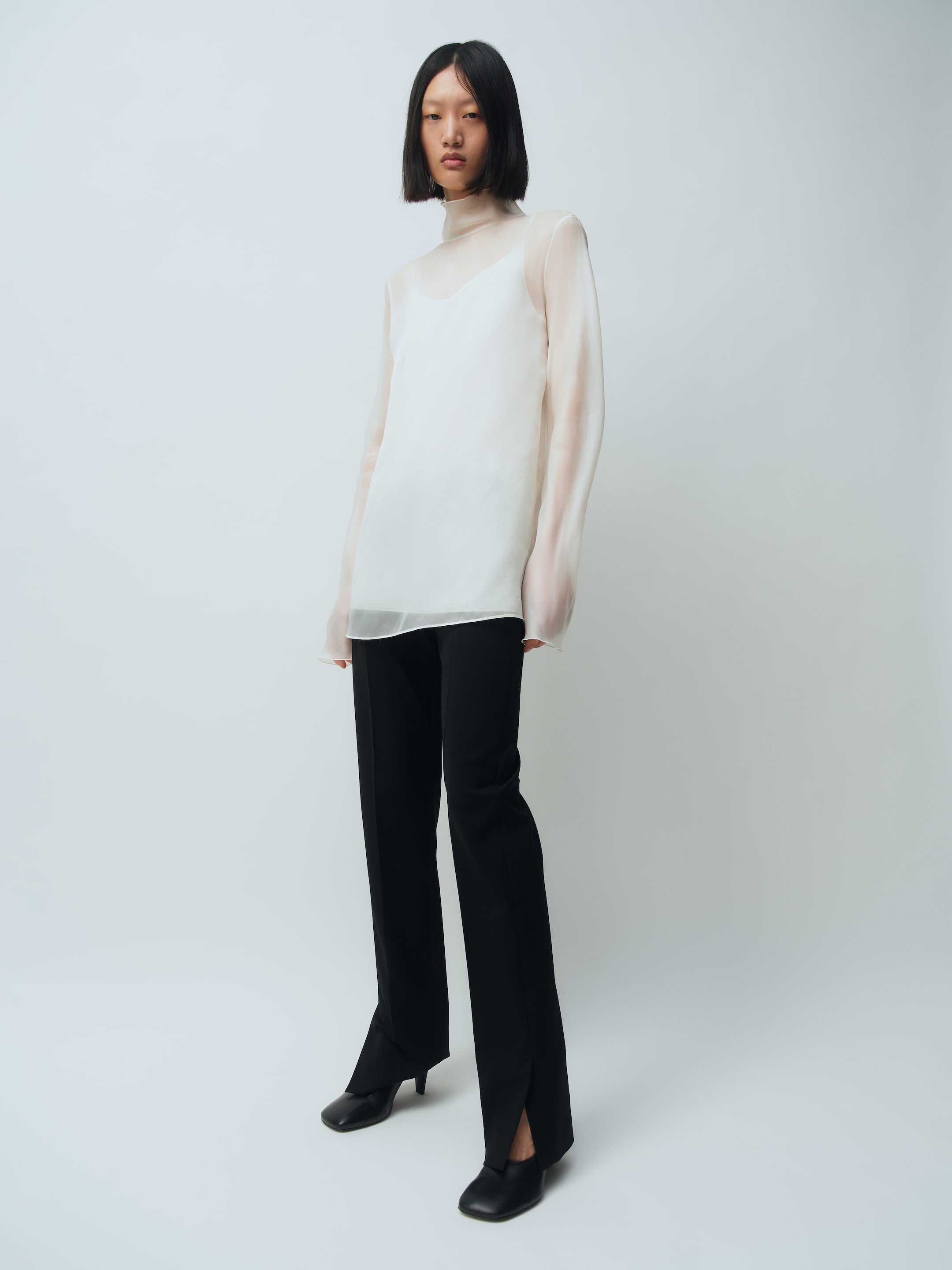 Silk Organza Blouse - White - Regular fit - women - StillMedia/Environmental - 1