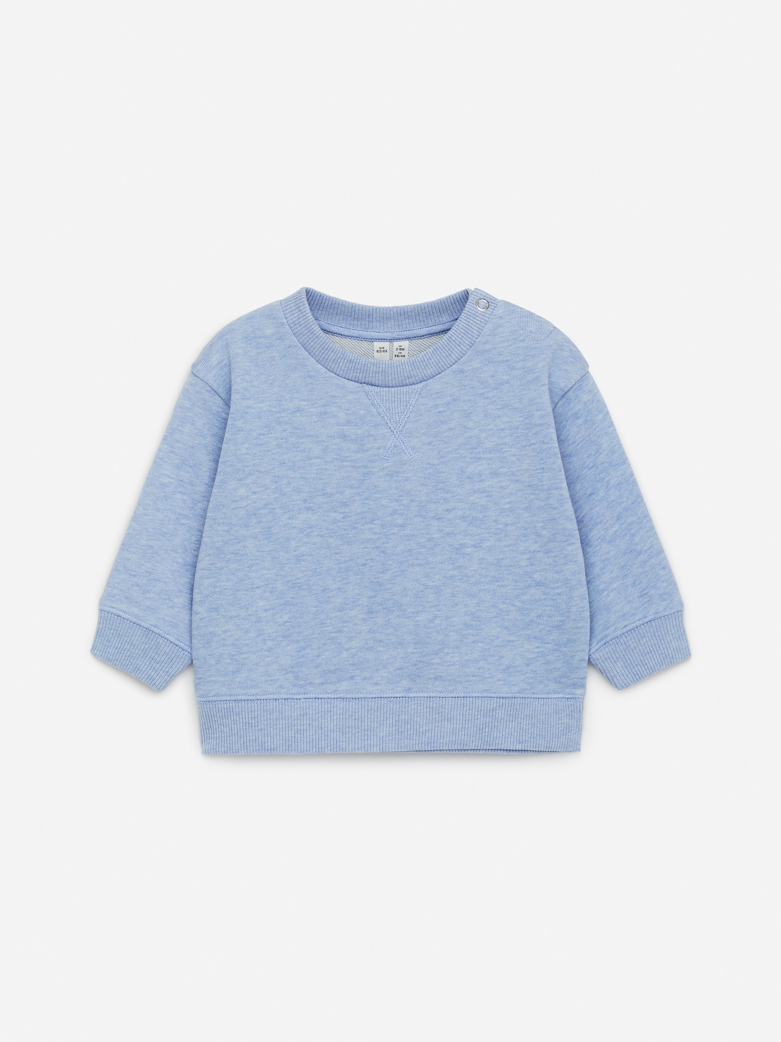 Felpa in cotone - Azzurro mélange