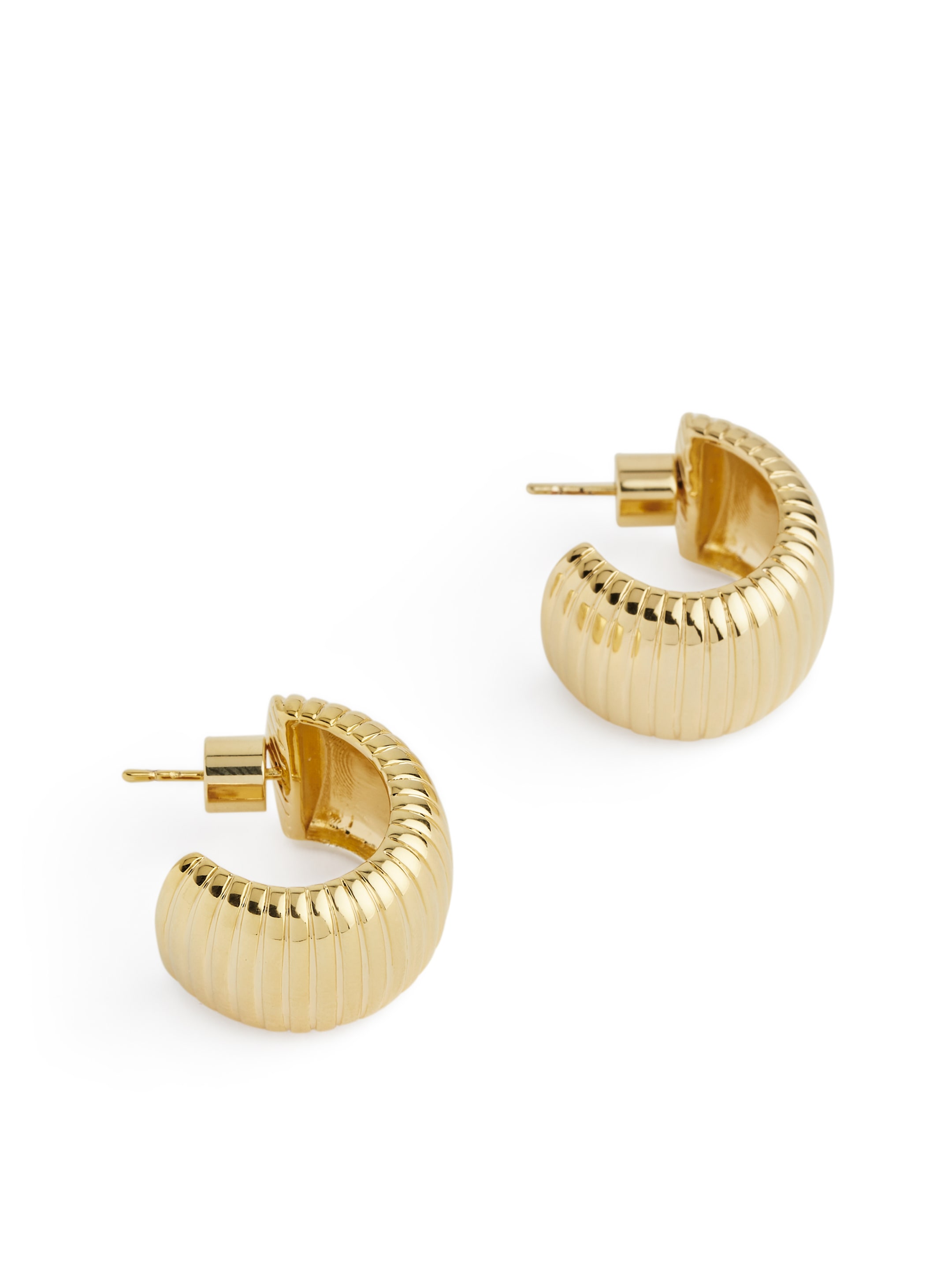 Gold-Plated Hoop Earrings-#DECA94-12474