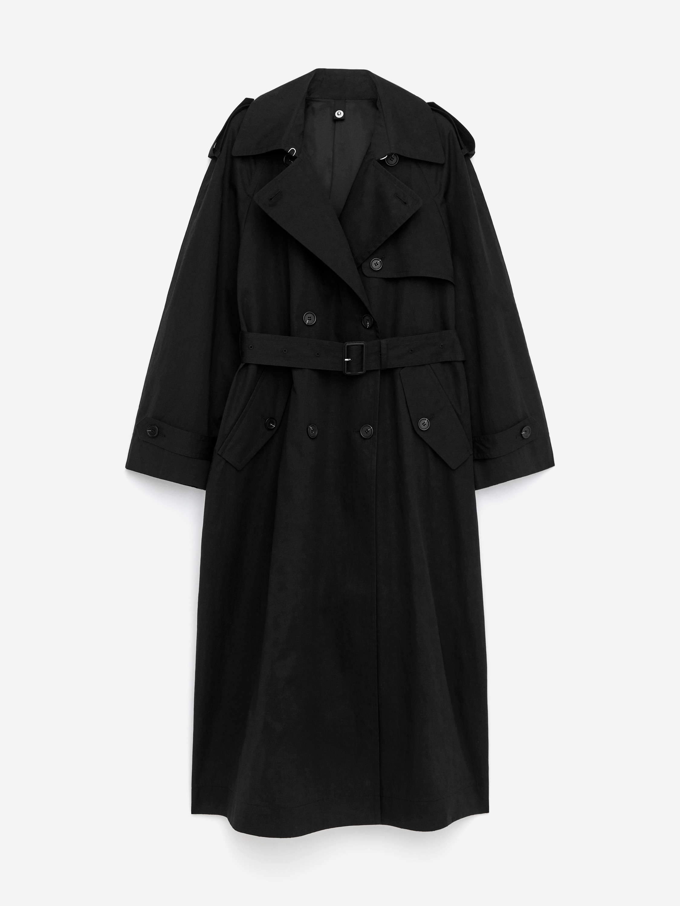 Oversized Trench Coat - Black