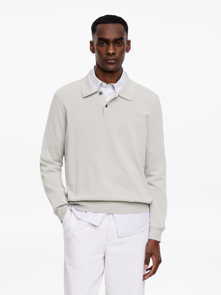 ARKET Men's  Cotton Polo Shirt Beige,  size M
