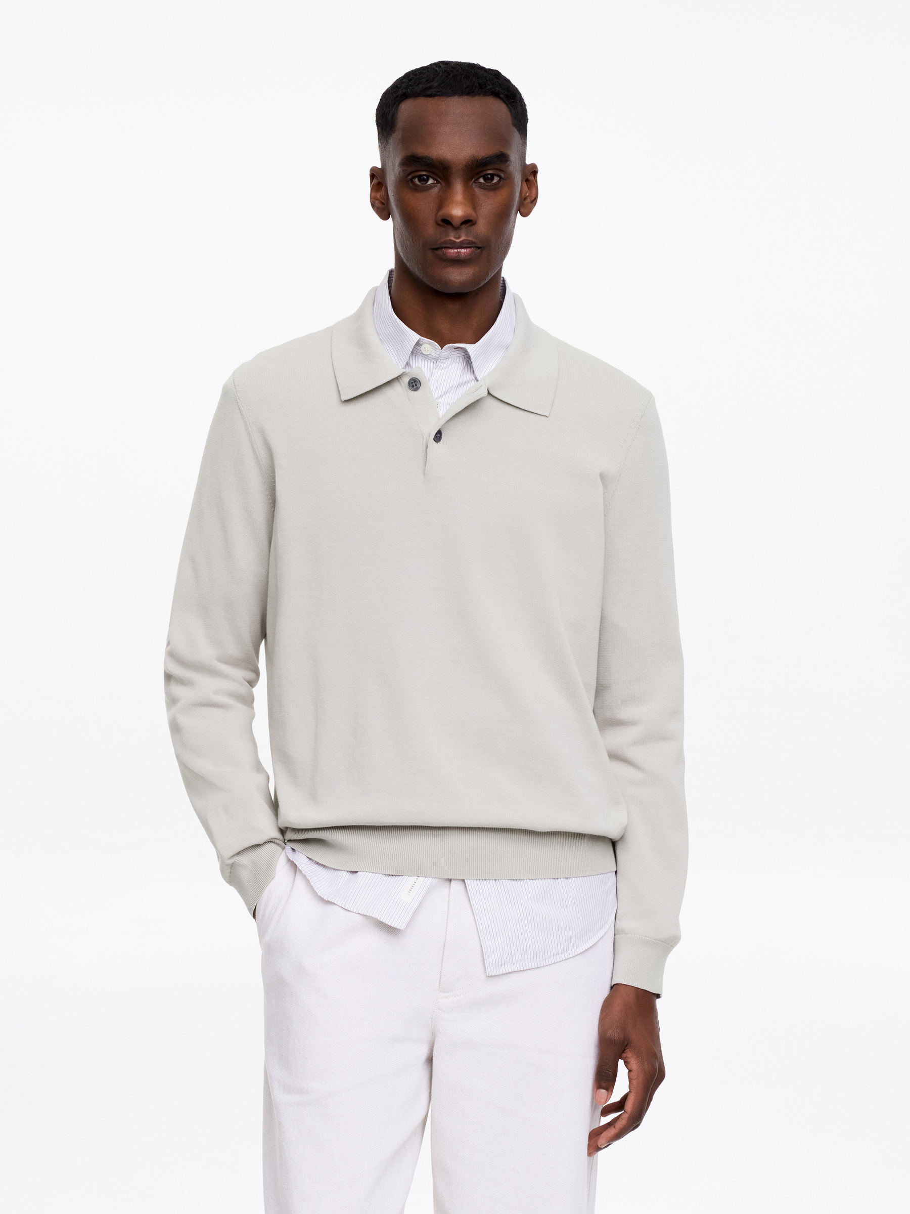 Polo de algodón-#B9B1AA-18202