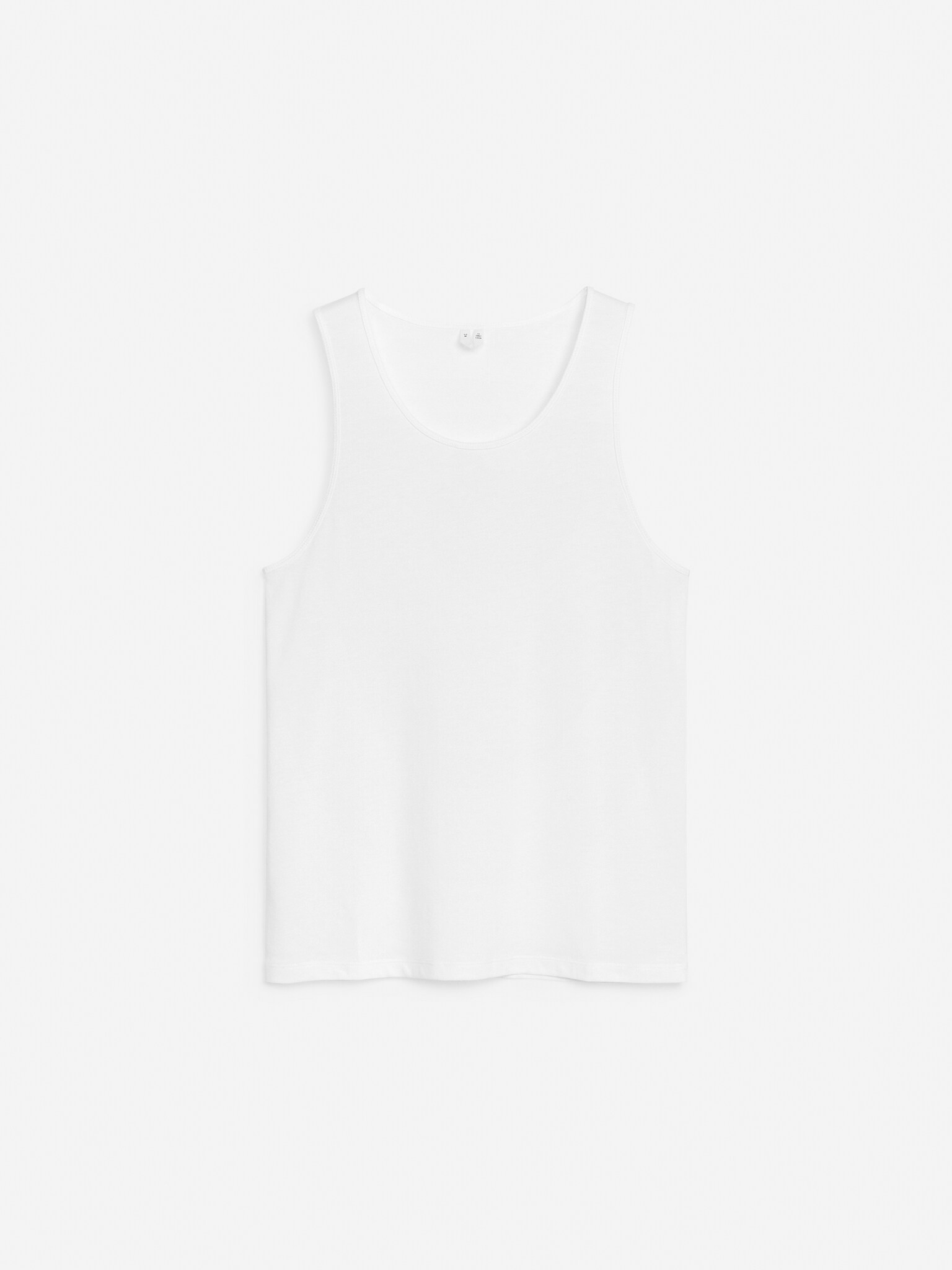 Koszulka bez rękawów z domieszką modalu - Biały