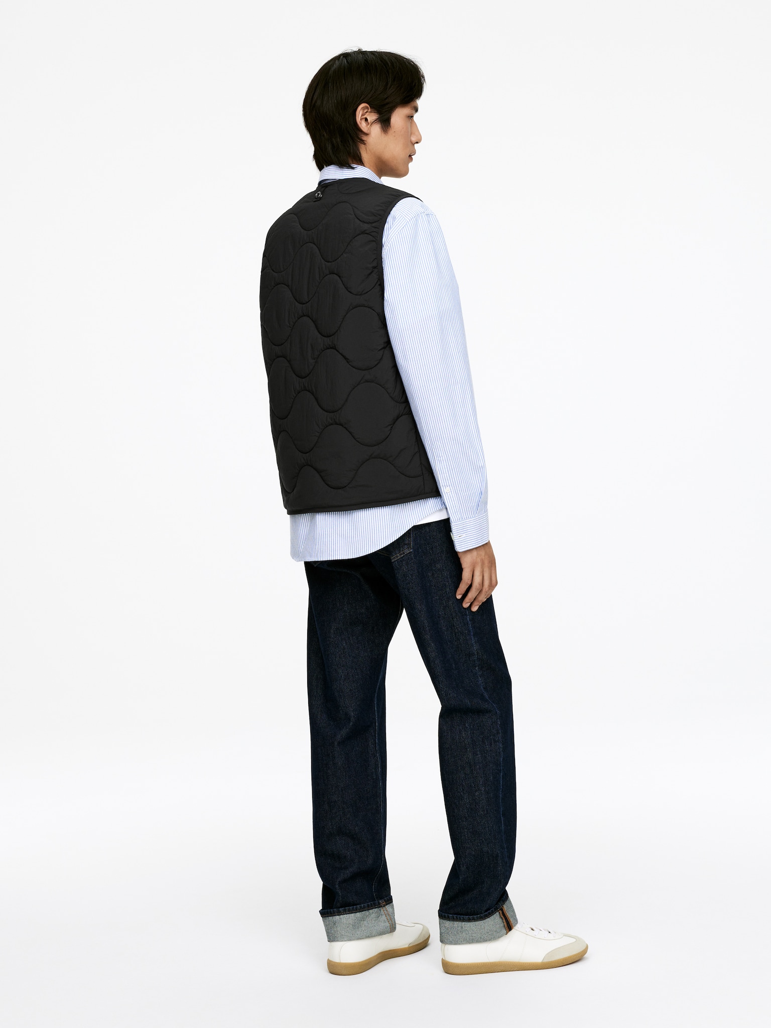 2-in-1 quiltet vest - Sort/Mørkeblå/Kakigrøn/Rødbrun/Blå/Grøn - 3