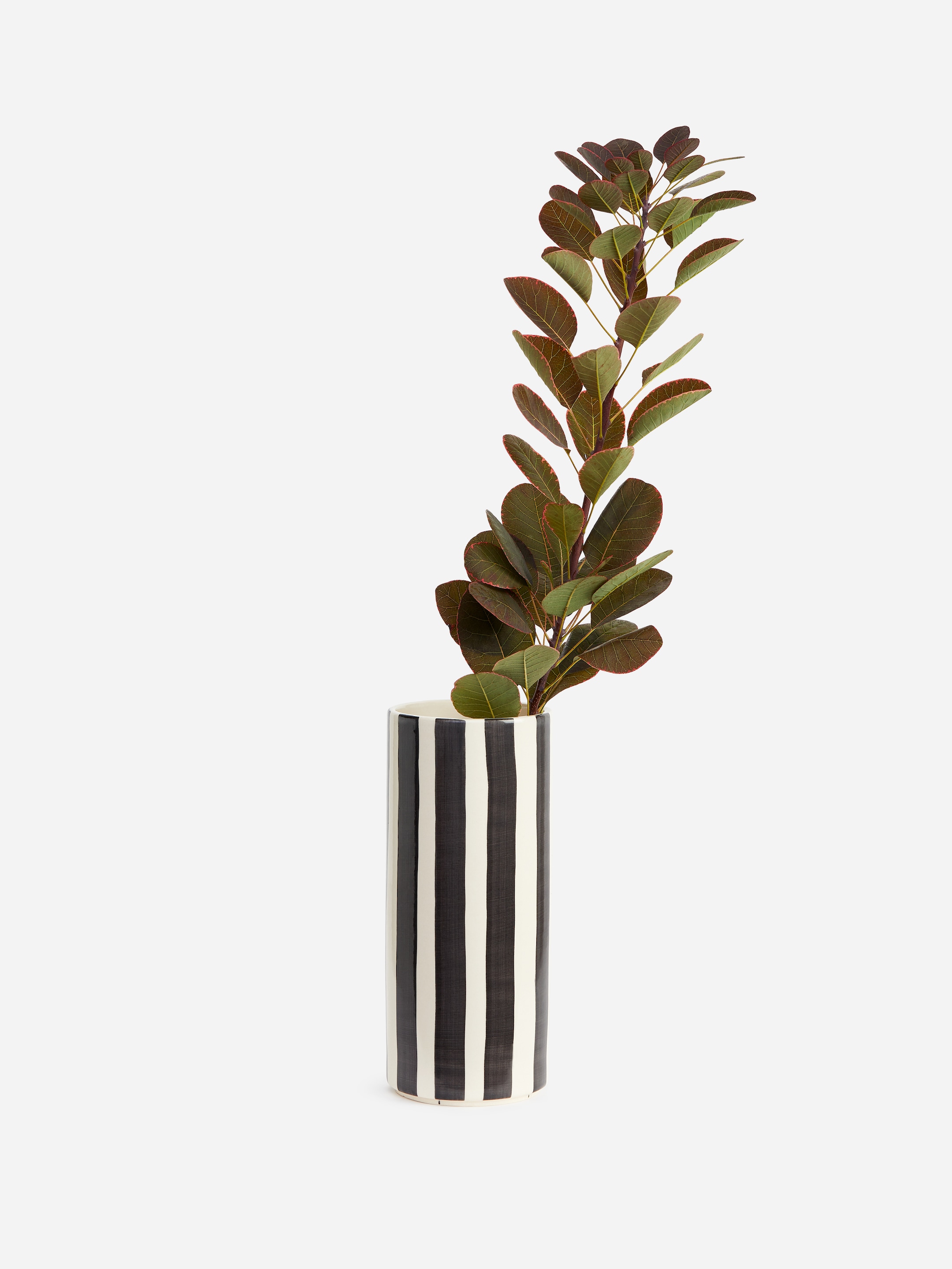 Vas i stengods 23 cm - Svart/vit - homeware - StillMedia/DescriptiveStillLife - 2