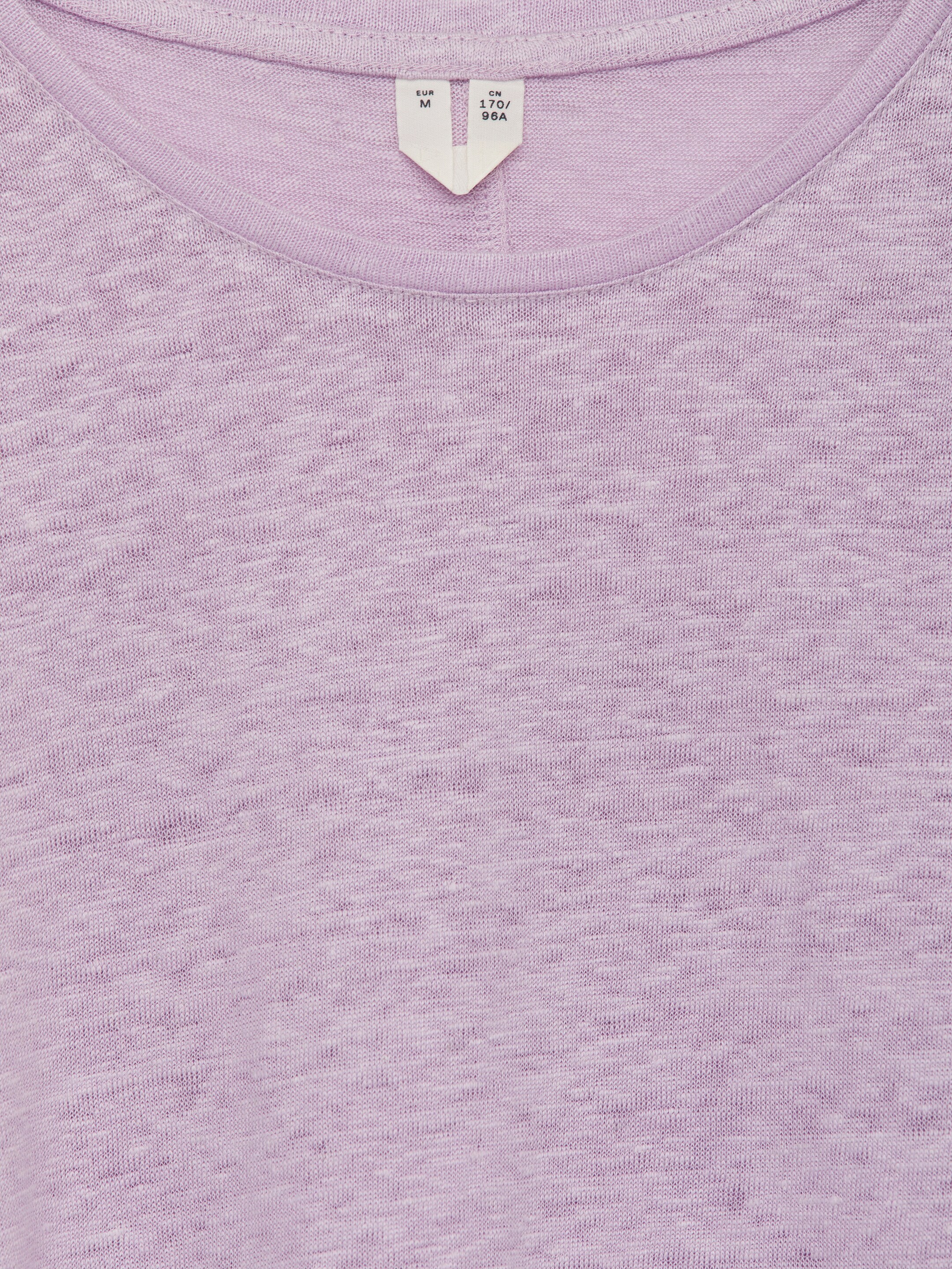 Linen Jersey T-Shirt - Lilac - Regular fit - Women - StillMedia/DescriptiveDetail - 1