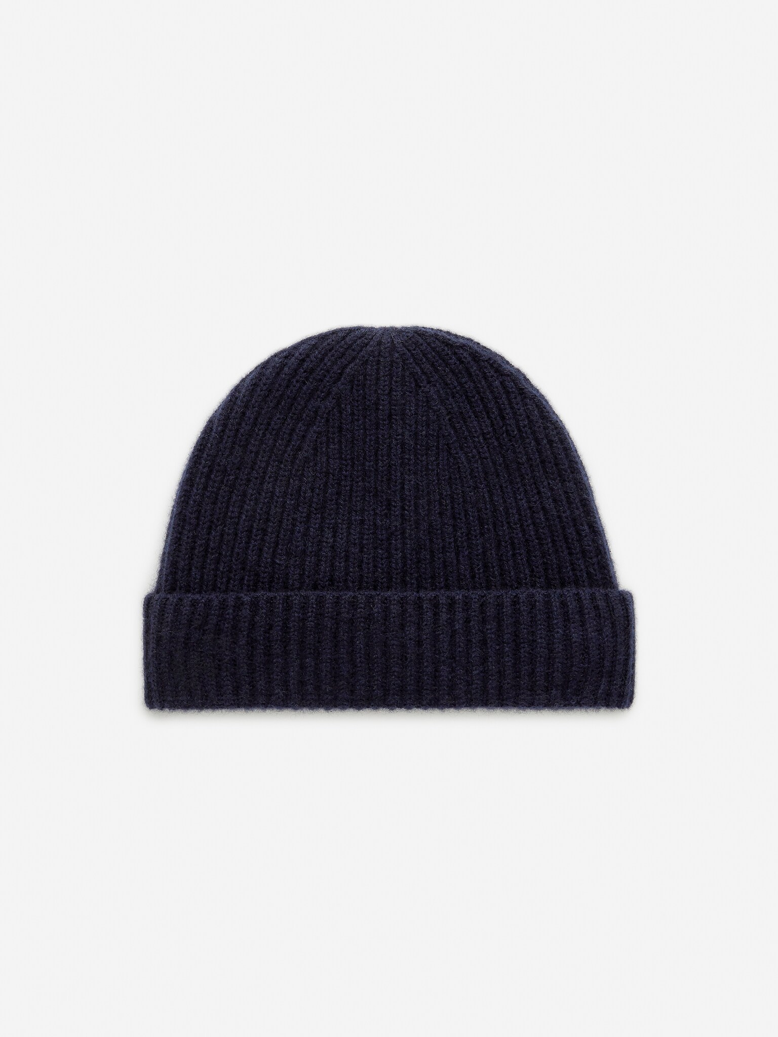 Beanie aus Kaschmir und Wolle - Dunkelblau/Schwarz/Graumeliert