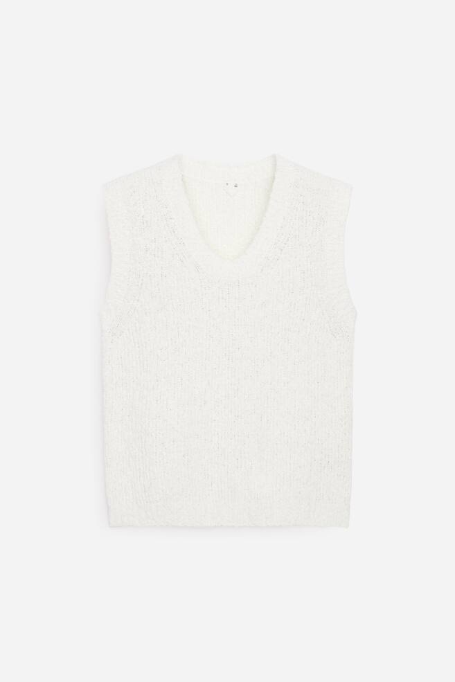 Bouclé Vest - White - 1