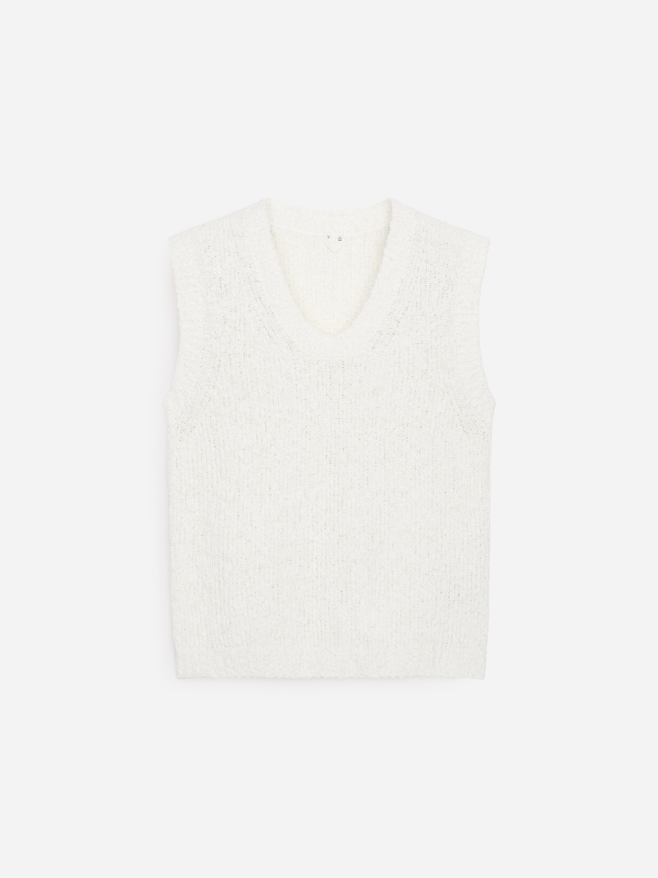 Bouclé Vest - White - Slim fit - Women - StillMedia/DescriptiveStillLife - 1
