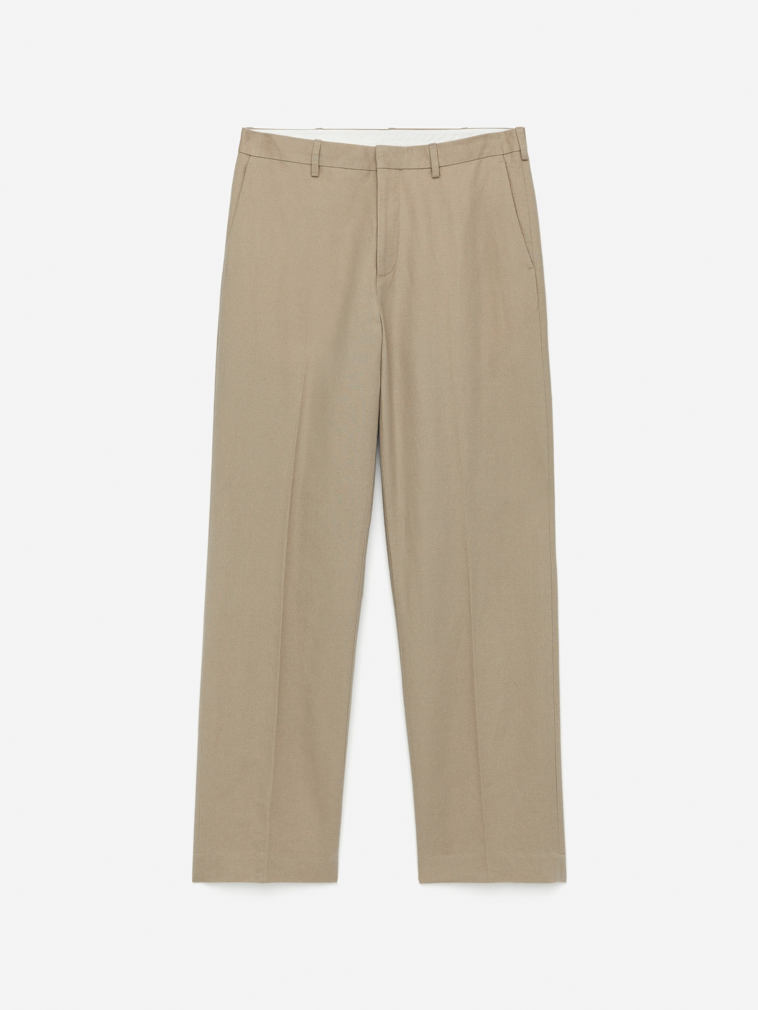 Pantalones de lino y algodón - Beige