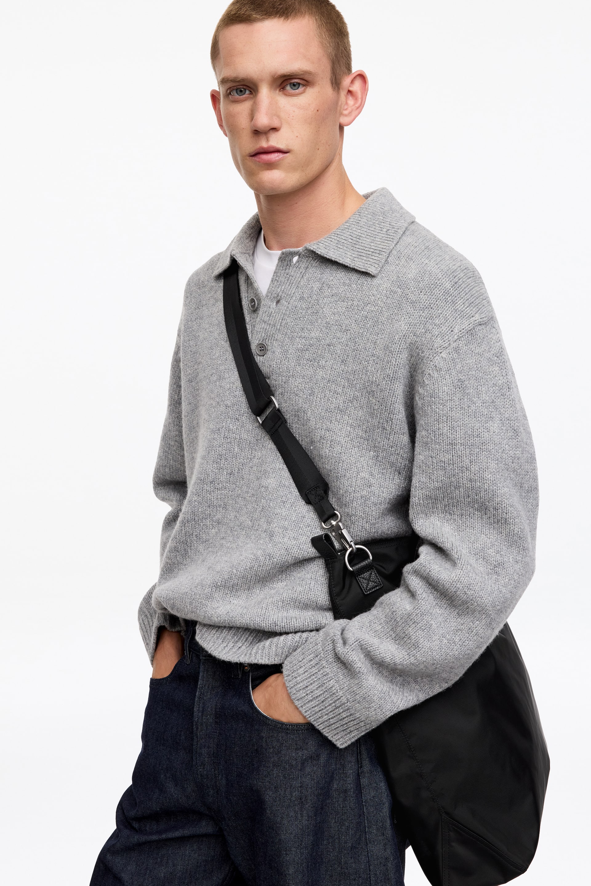 View larger image: Nylon Leather Tote Bag - Black - Men | H&M GB 1