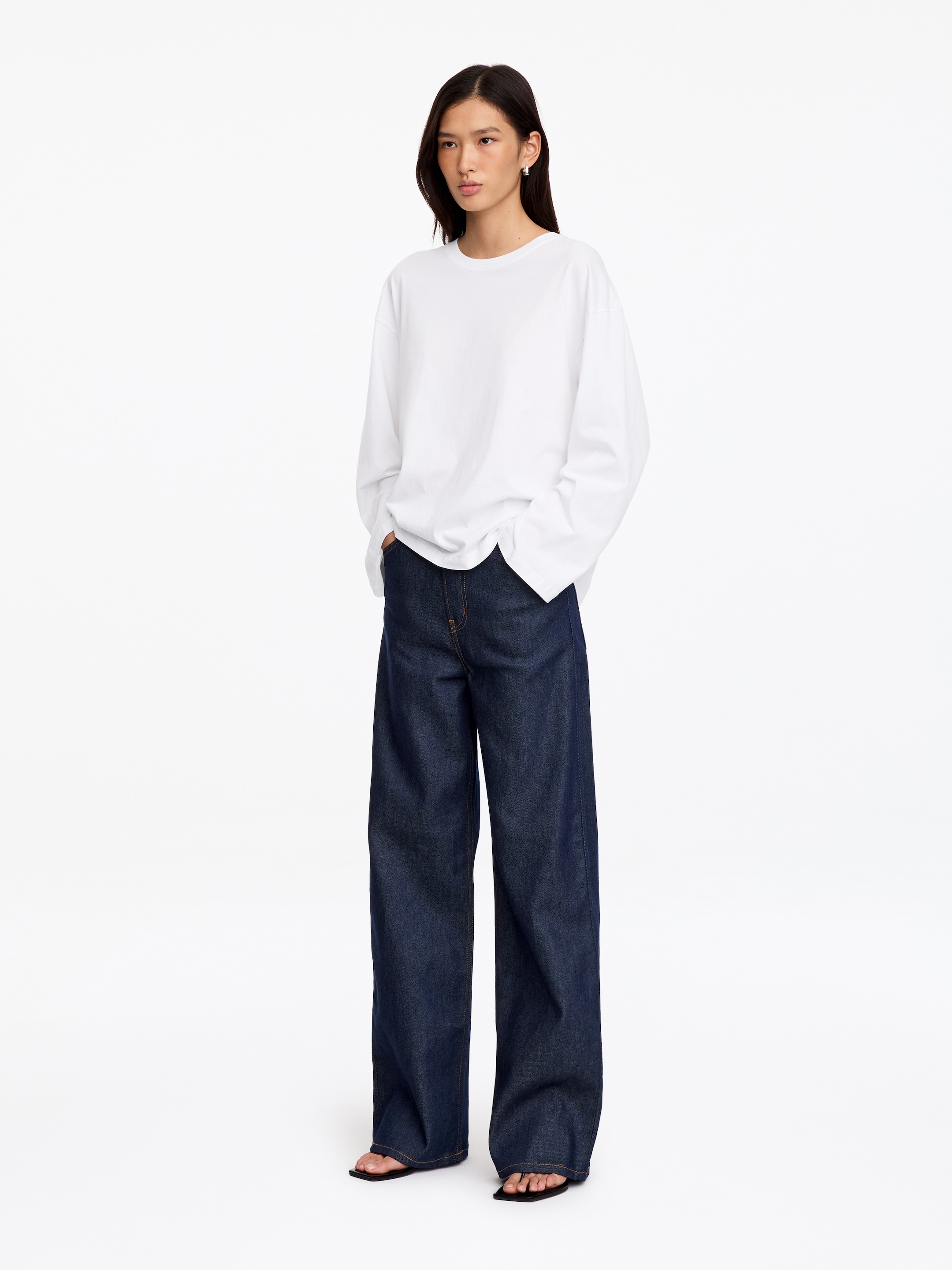 T-shirt a maniche lunghe con taglio rilassato - Bianco - Oversize - women - StillMedia/Lookbook - 7