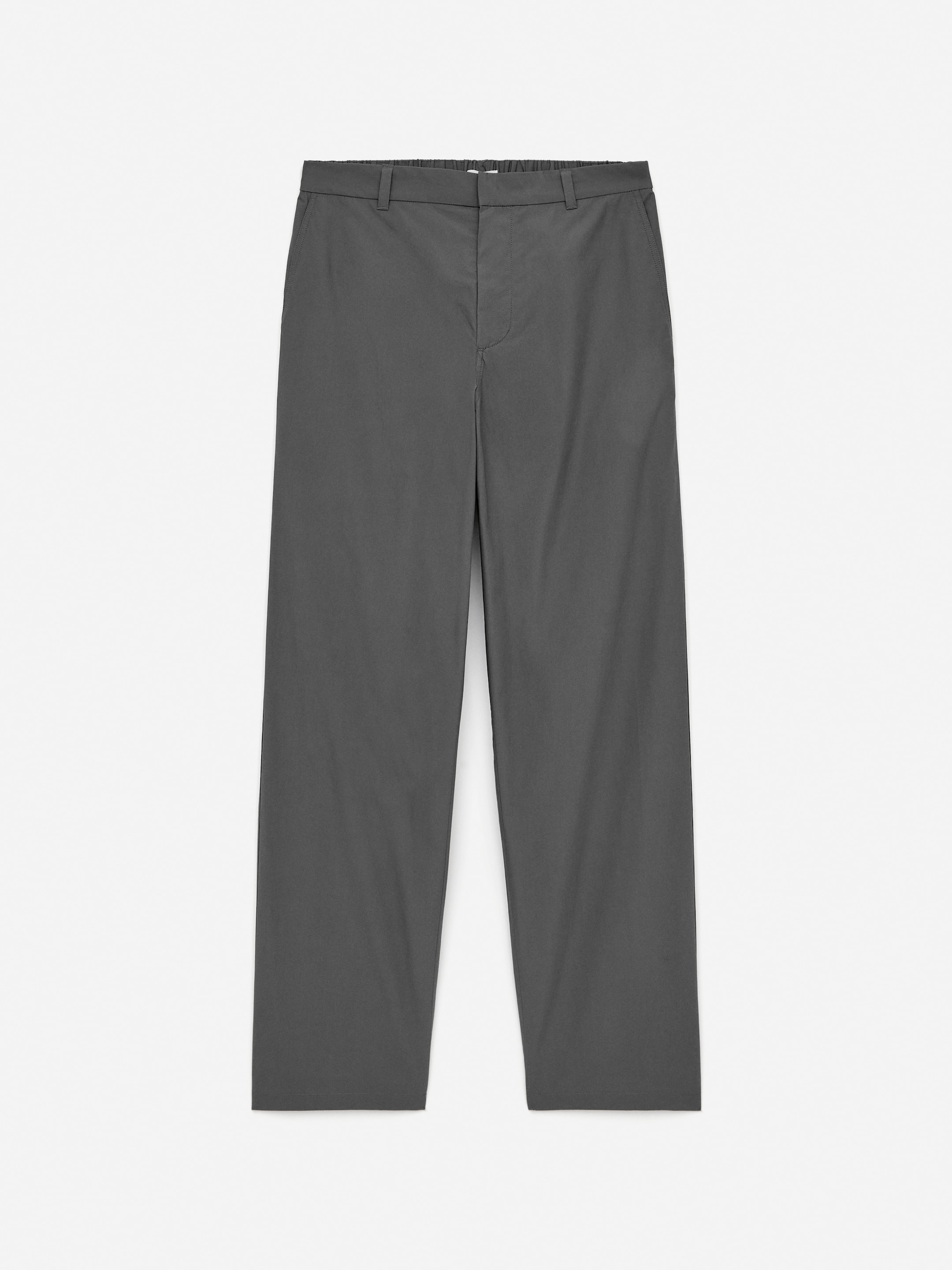 Poplin Trousers-Grey-15016