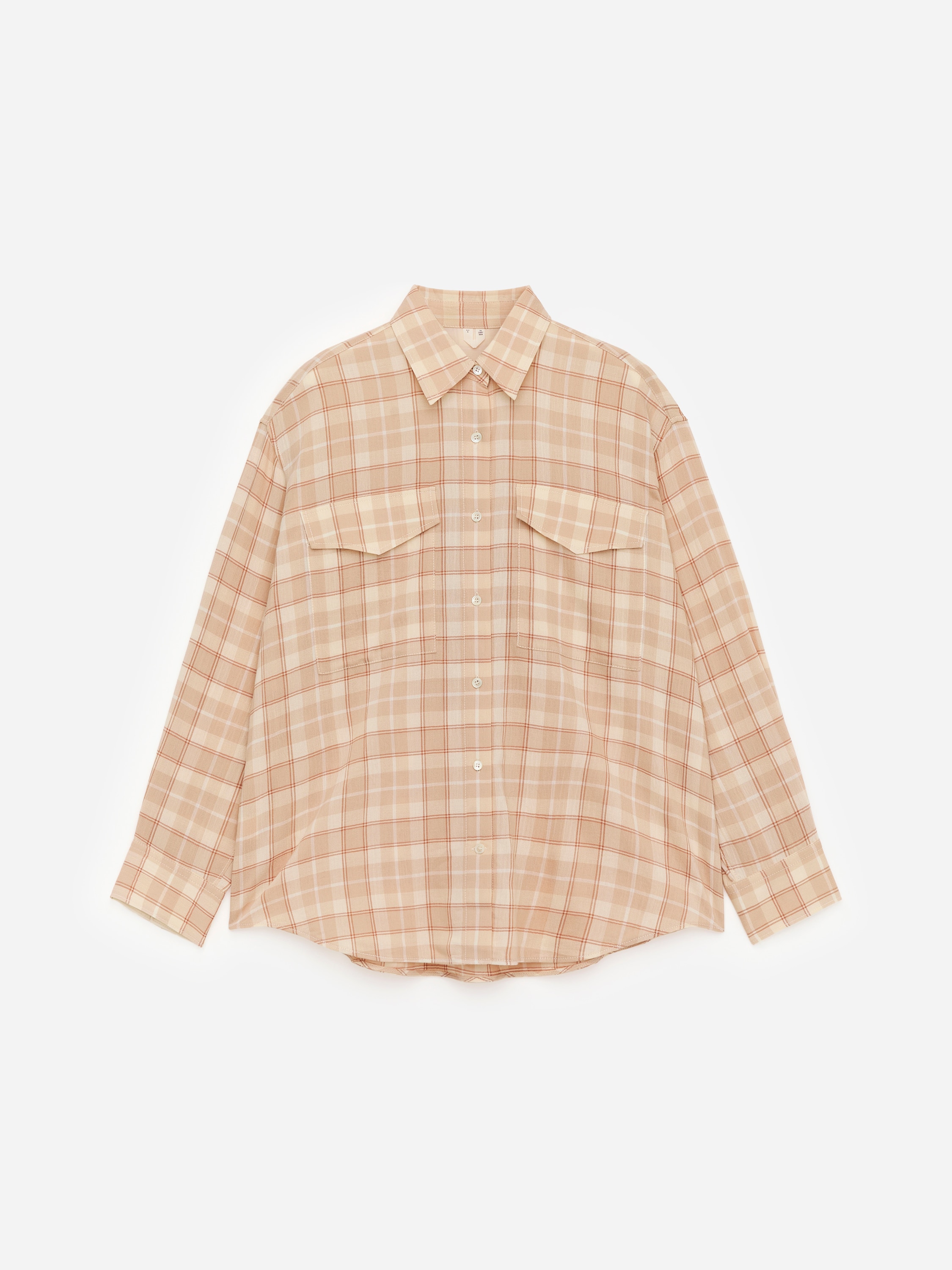 Camisa de franela - Beige/cuadros