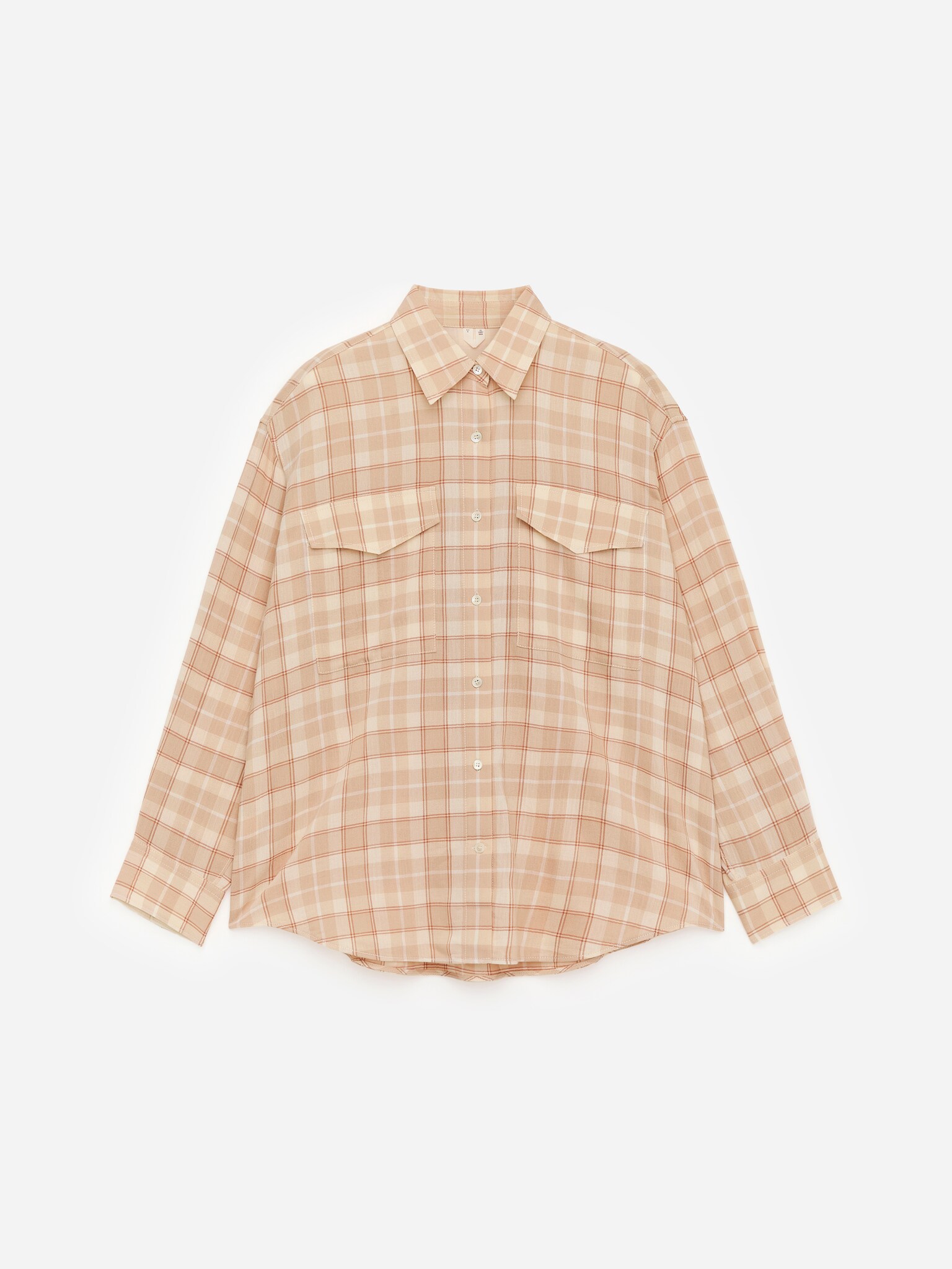 Flannelskjorte - Beige/ternet - 1