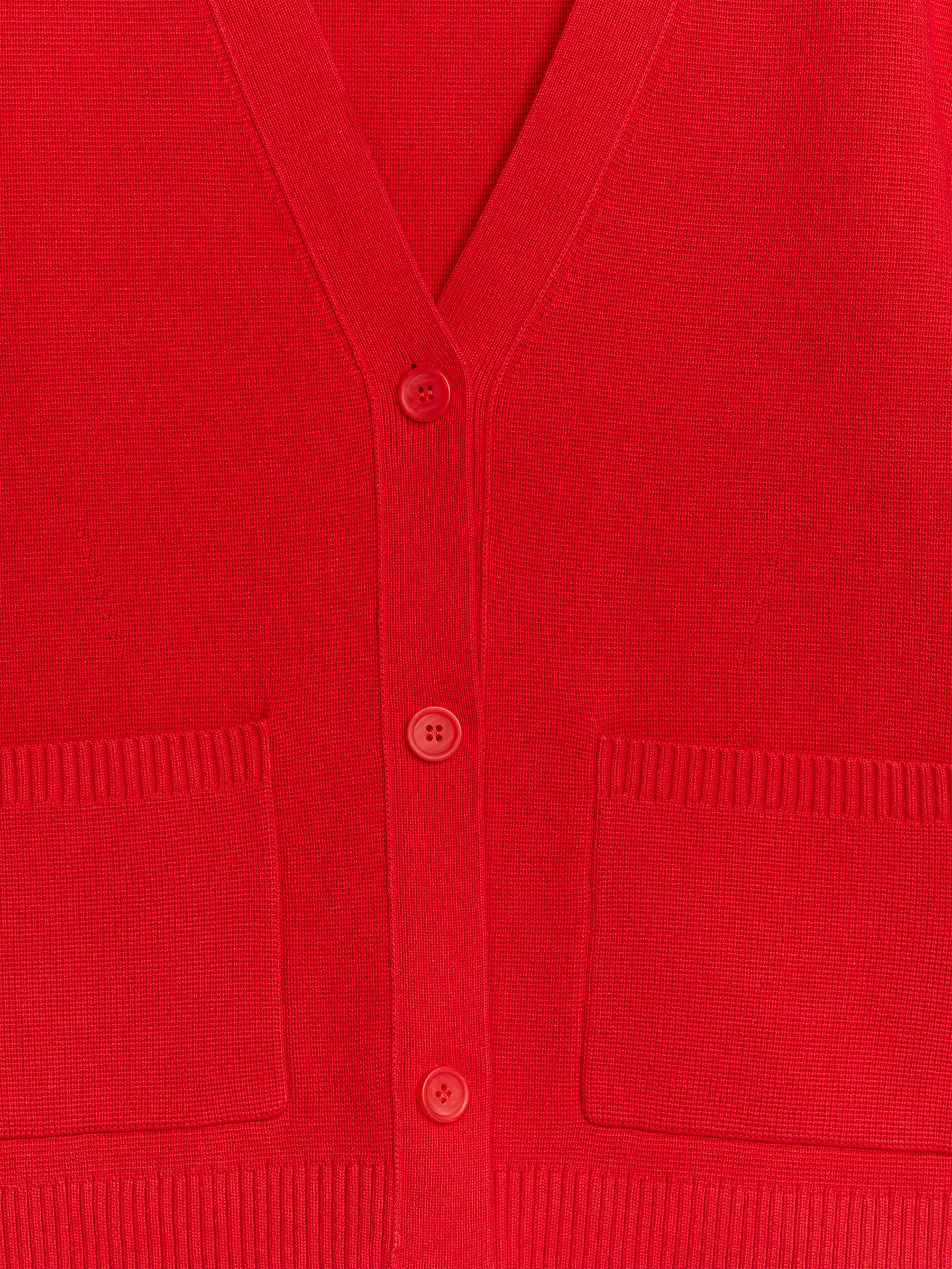 Bawełniany kardigan - Czerwony - Luźny fason - Women - StillMedia/DescriptiveDetail - 2