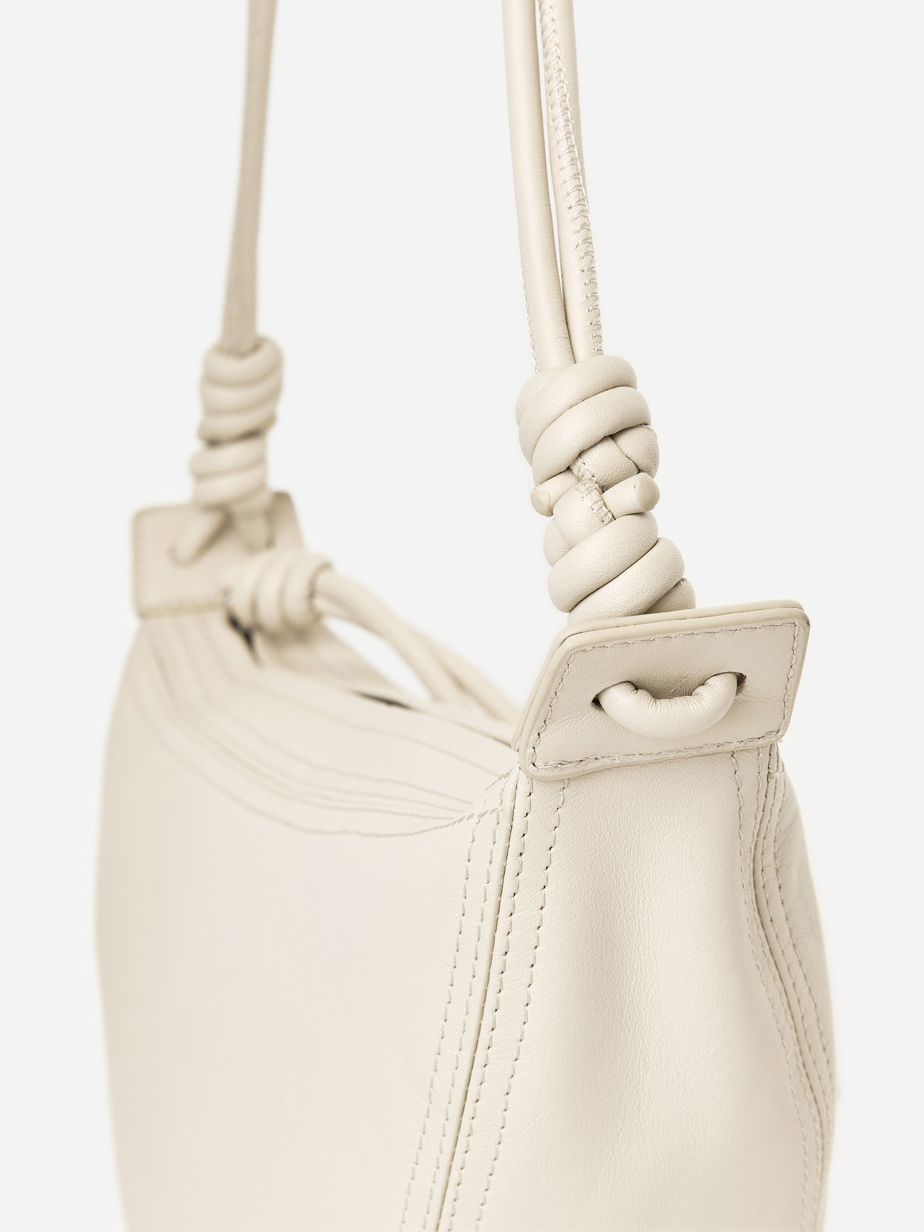 Halbmondförmige Ledertasche - Beige - Damen - StillMedia/DescriptiveDetail - 1