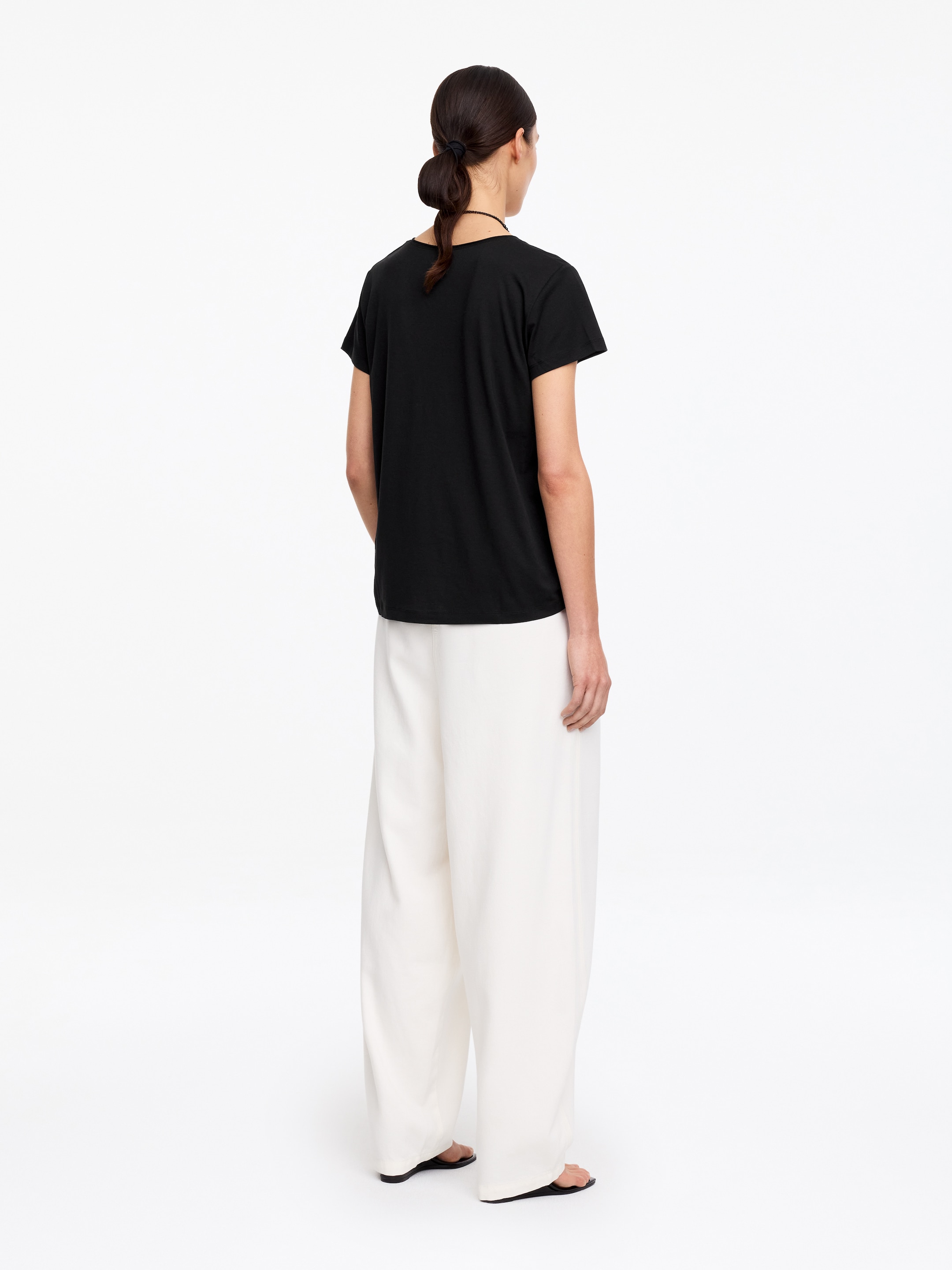 T-shirt à encolure dégagée - Noir - Regular fit - Femme - StillMedia/Lookbook - 4
