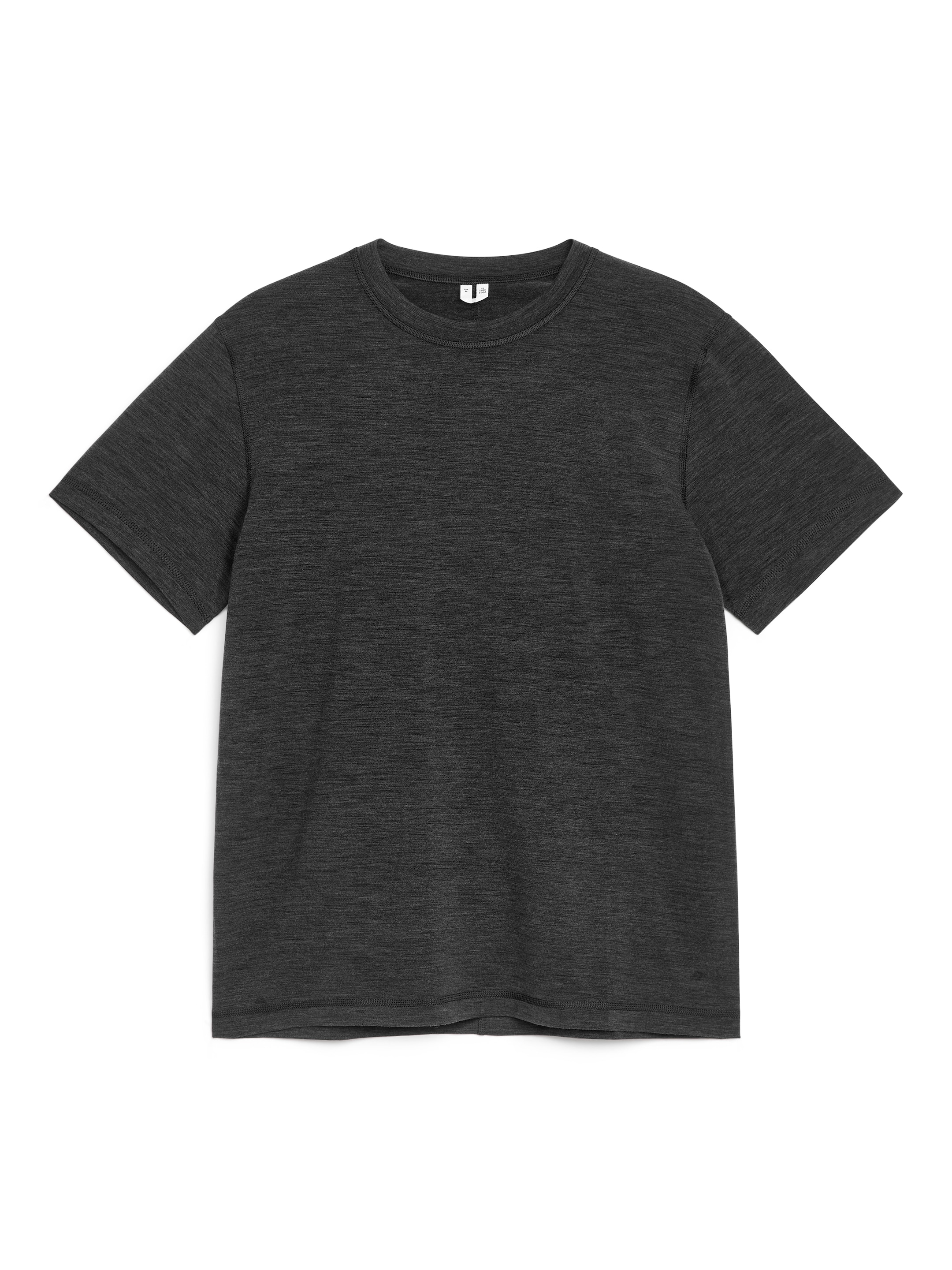 T-shirt i merinoullsblandning - Mörkgrå - Regular fit - Men - StillMedia/DescriptiveStillLife - 2