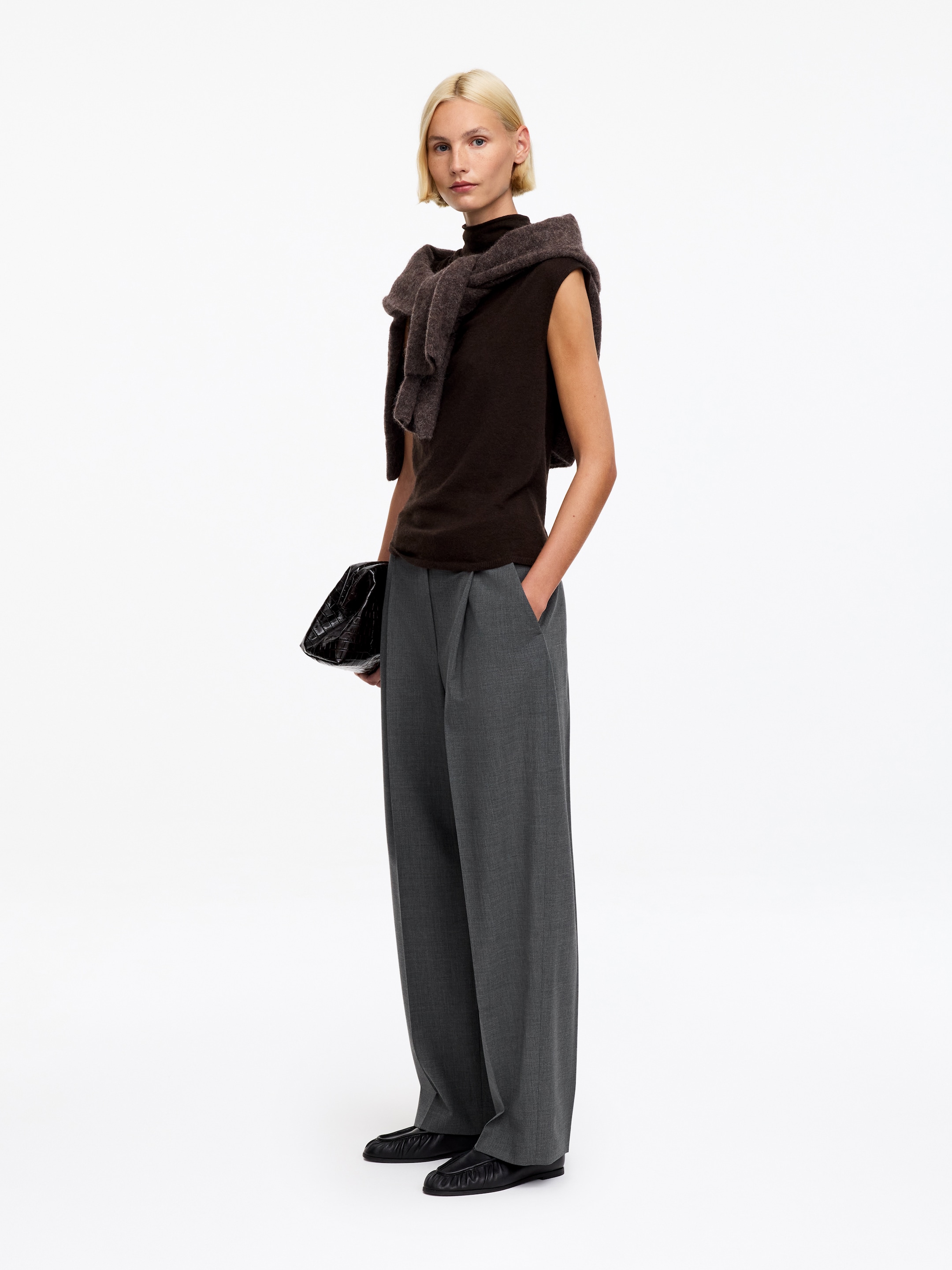 Bundfaltenhose aus Wollmischung - Grau - Regular Fit - women - StillMedia/Lookbook - 3